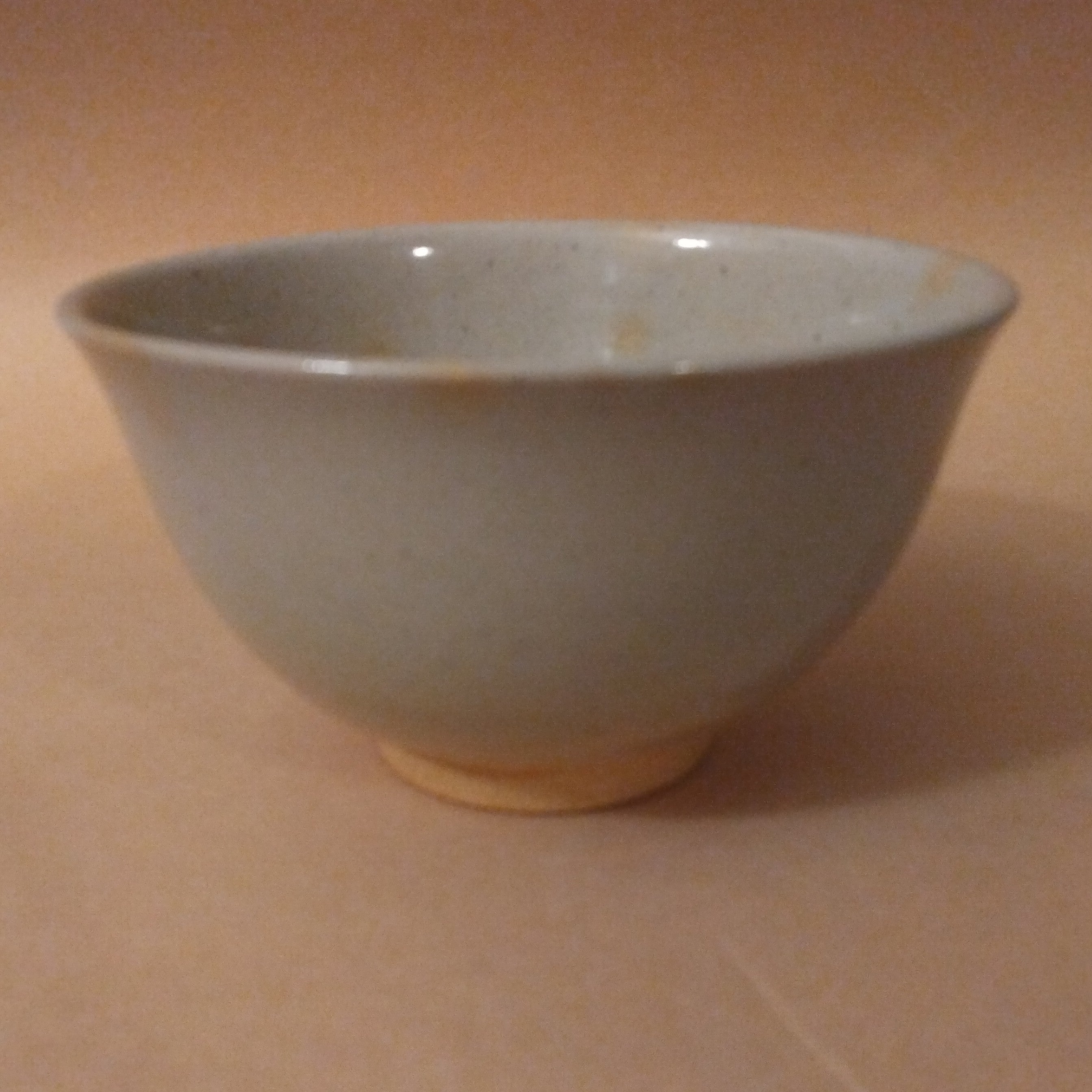 Ido-gata (well-shaped) Banko-yaki Kohiki Renshuu Chawan (Practice Tea Bowl,) Banko-ware, Japan