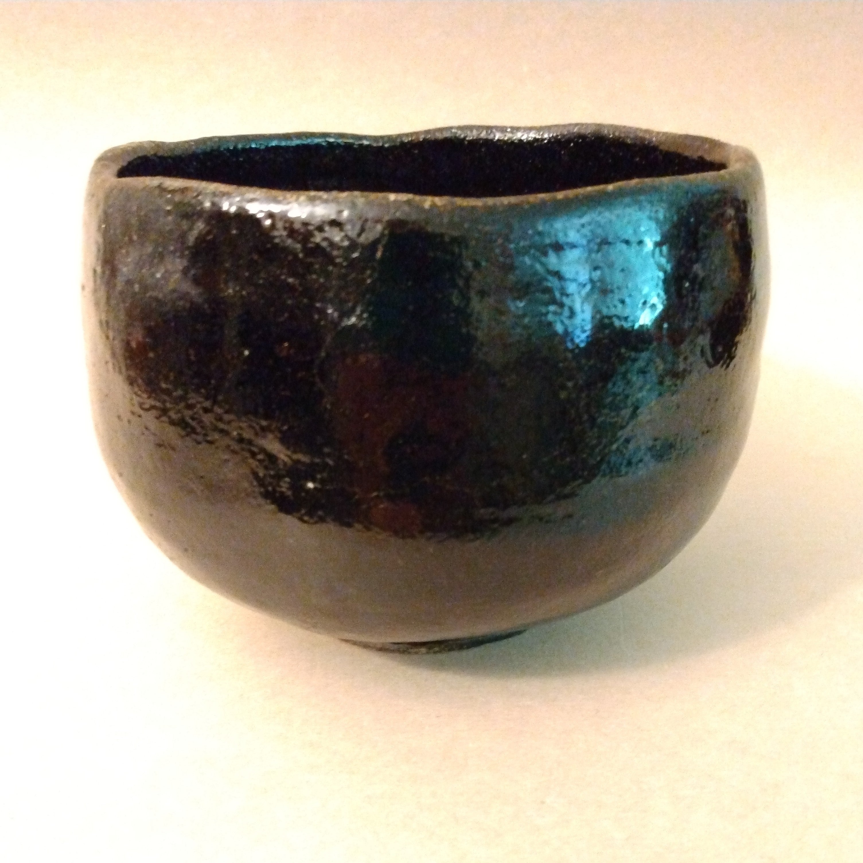 Black Raku Tea Bowl, Matcha Chawan, by George Gledhill