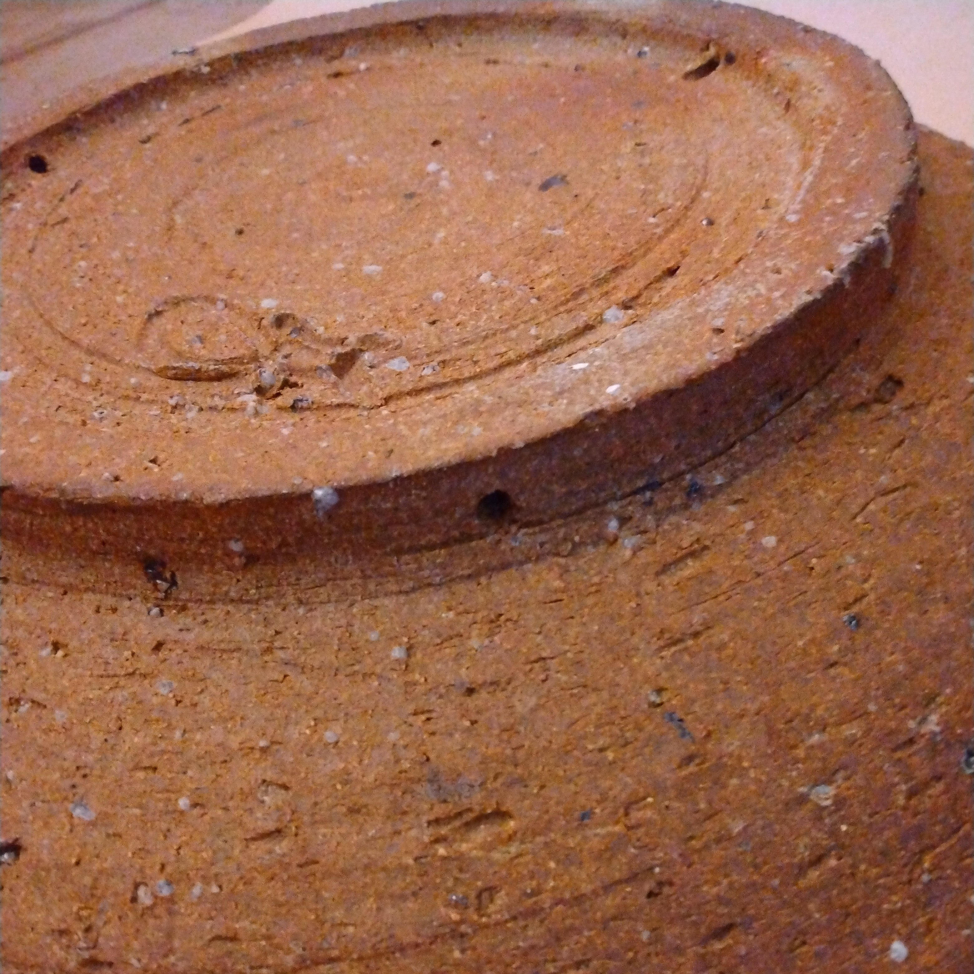 Wood-fired Plate with Shino Glaze Ladle Splashes, by George Gledhill