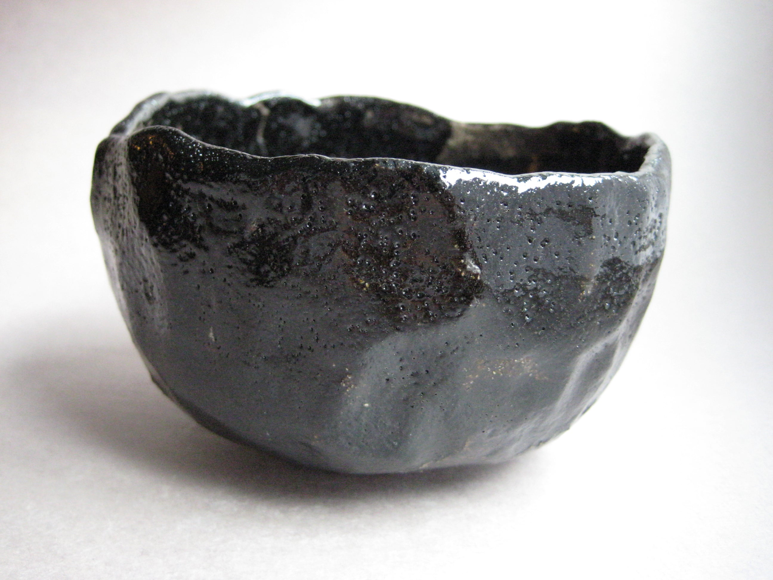 Tea Bowl, Matcha Chawan, Black Raku, George Gledhill