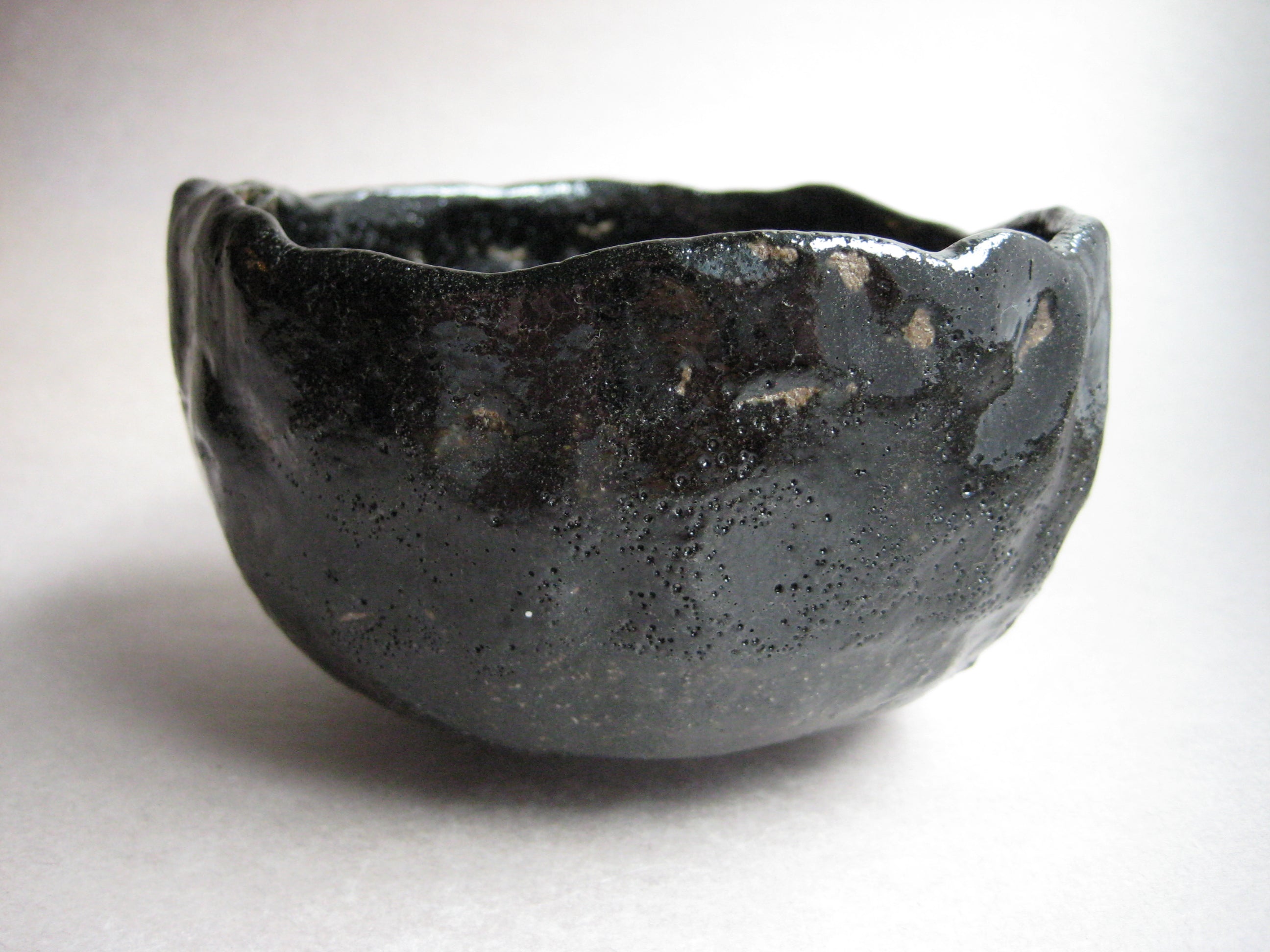 Tea Bowl, Matcha Chawan, Black Raku, George Gledhill