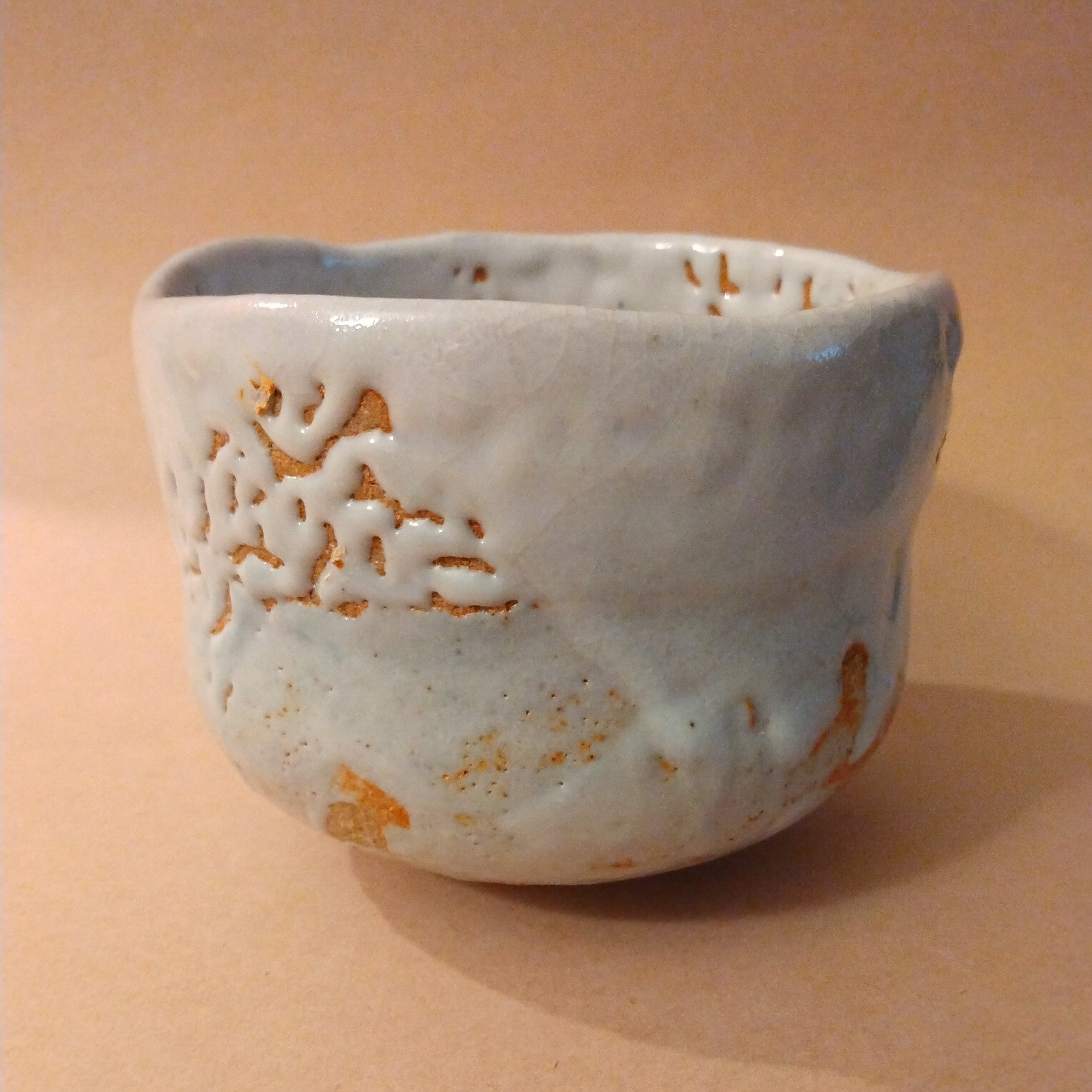 Shino Glaze Tea Bowl, Matcha Chawan by George Gledhill