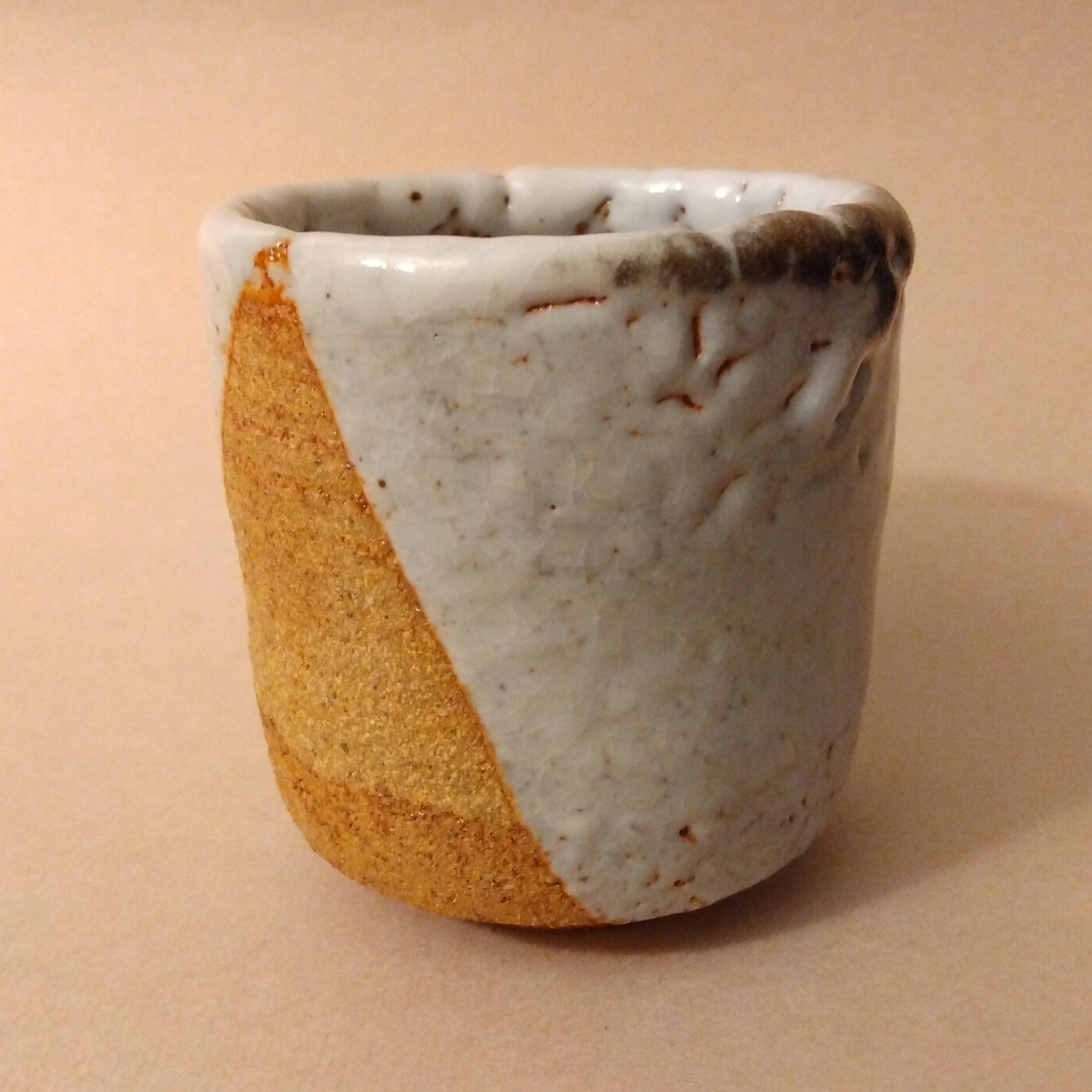Shino Glaze Tea Cup, Yunomi, by George Gledhill