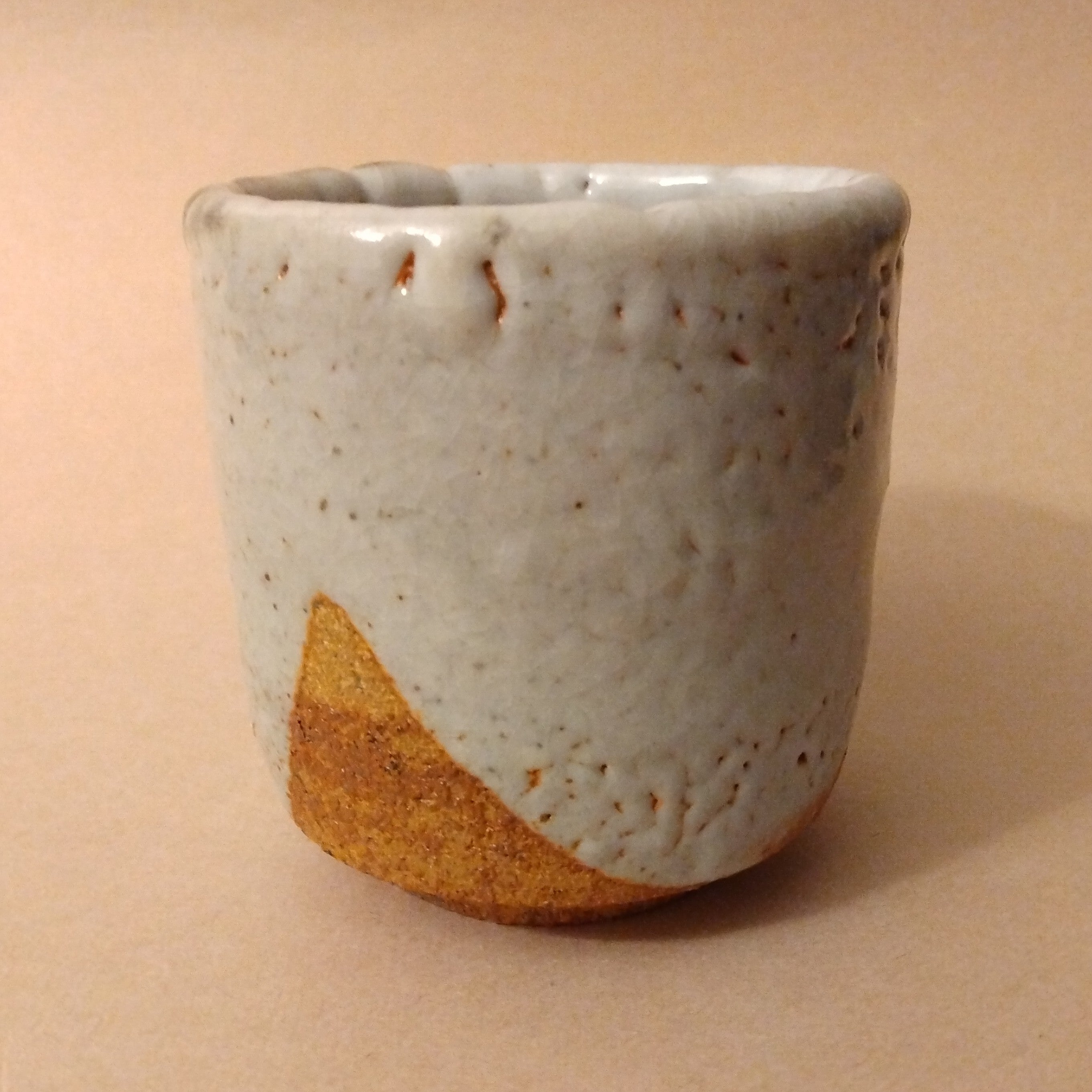 Shino Glaze Tea Cup, Yunomi, by George Gledhill
