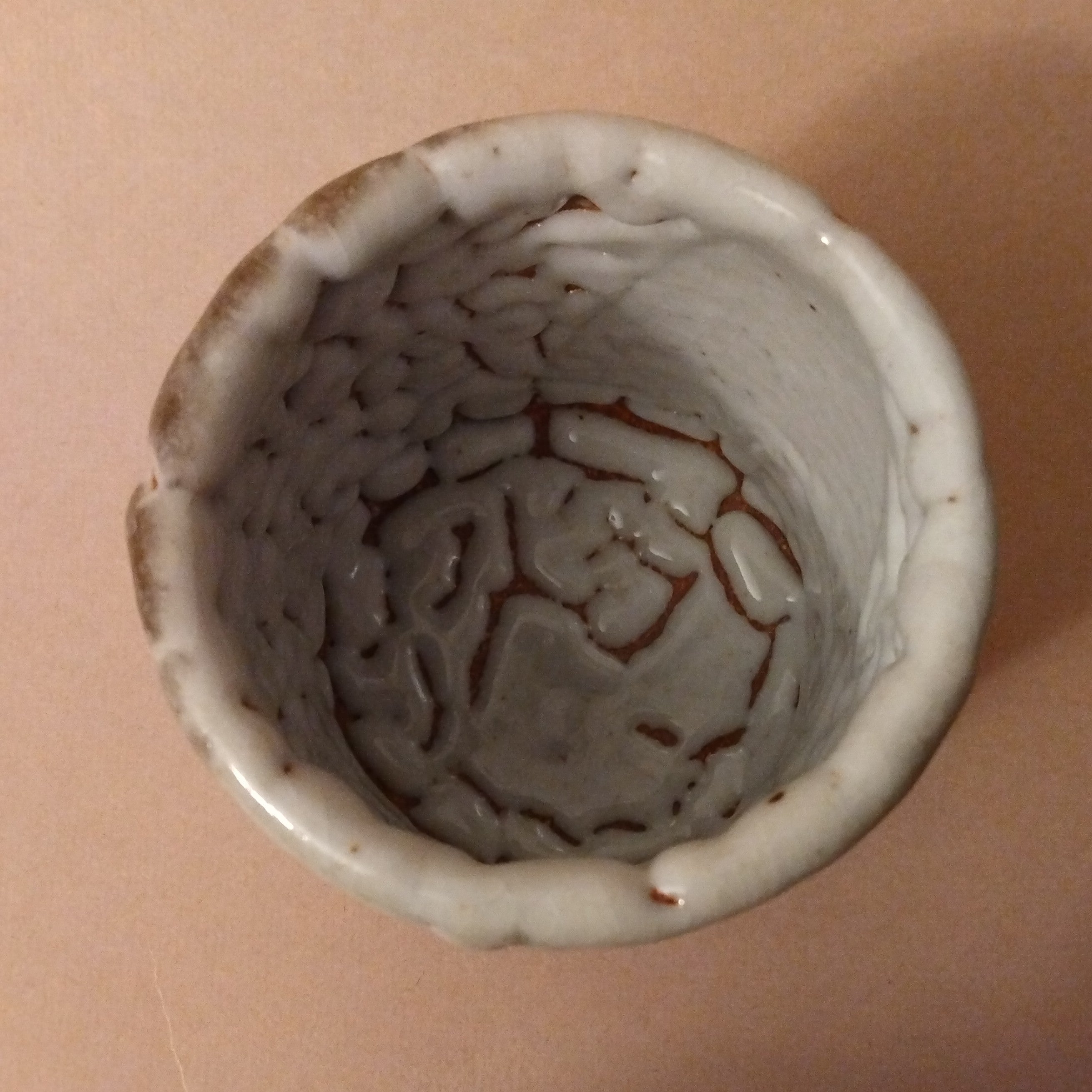 Shino Glaze Tea Cup, Yunomi, by George Gledhill