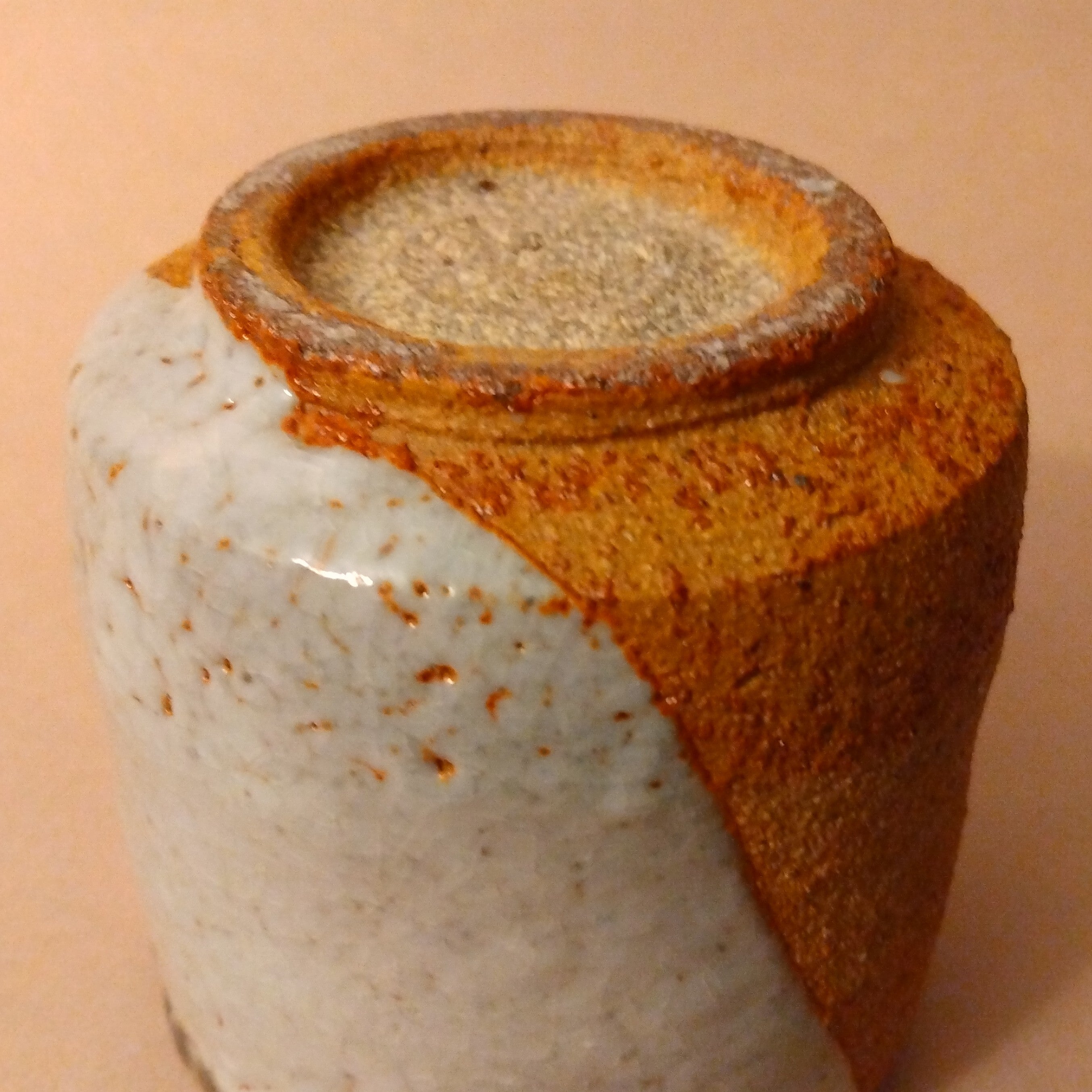 Shino Glaze Tea Cup, Yunomi, by George Gledhill