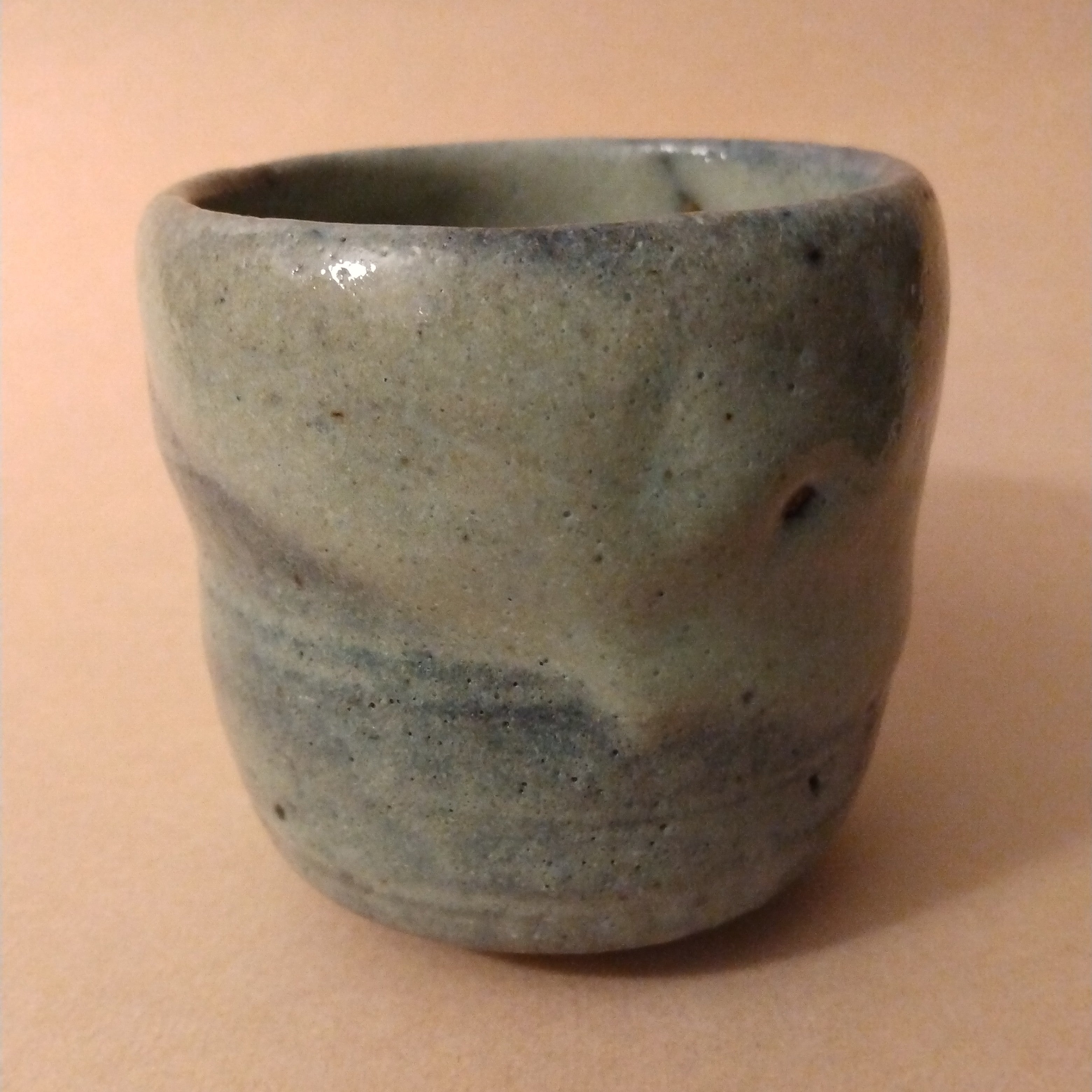 Shino Glaze Tea Cup, Yunomi, by George Gledhill