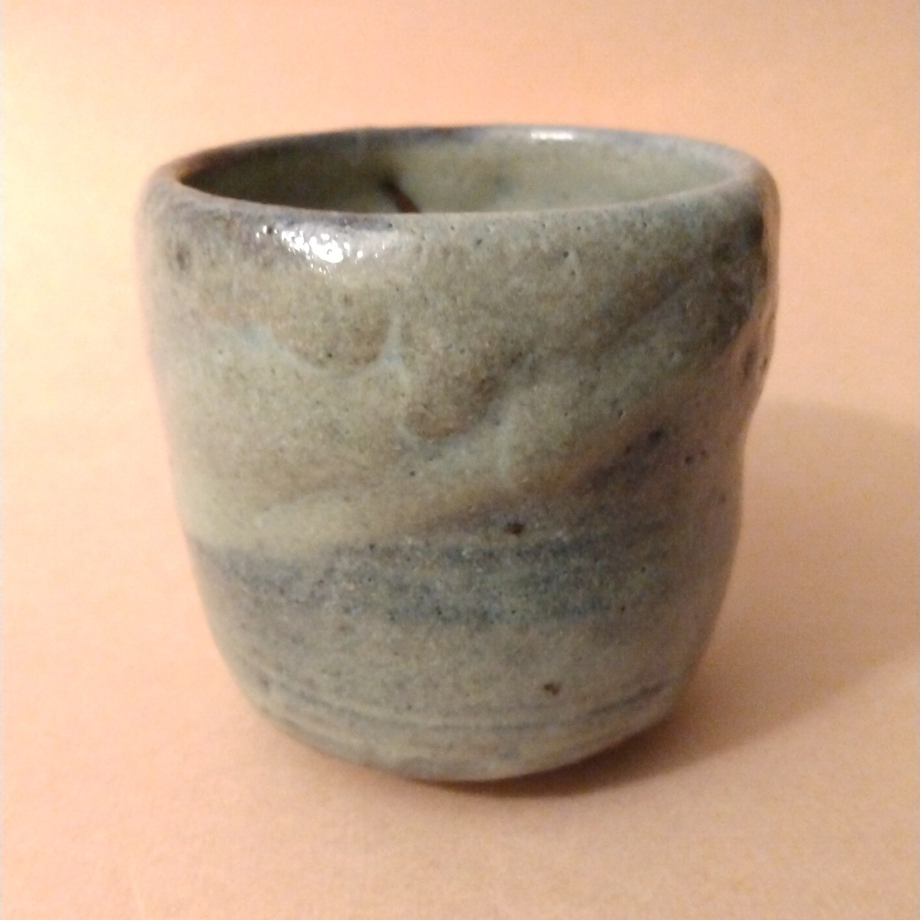 Shino Glaze Tea Cup, Yunomi, by George Gledhill