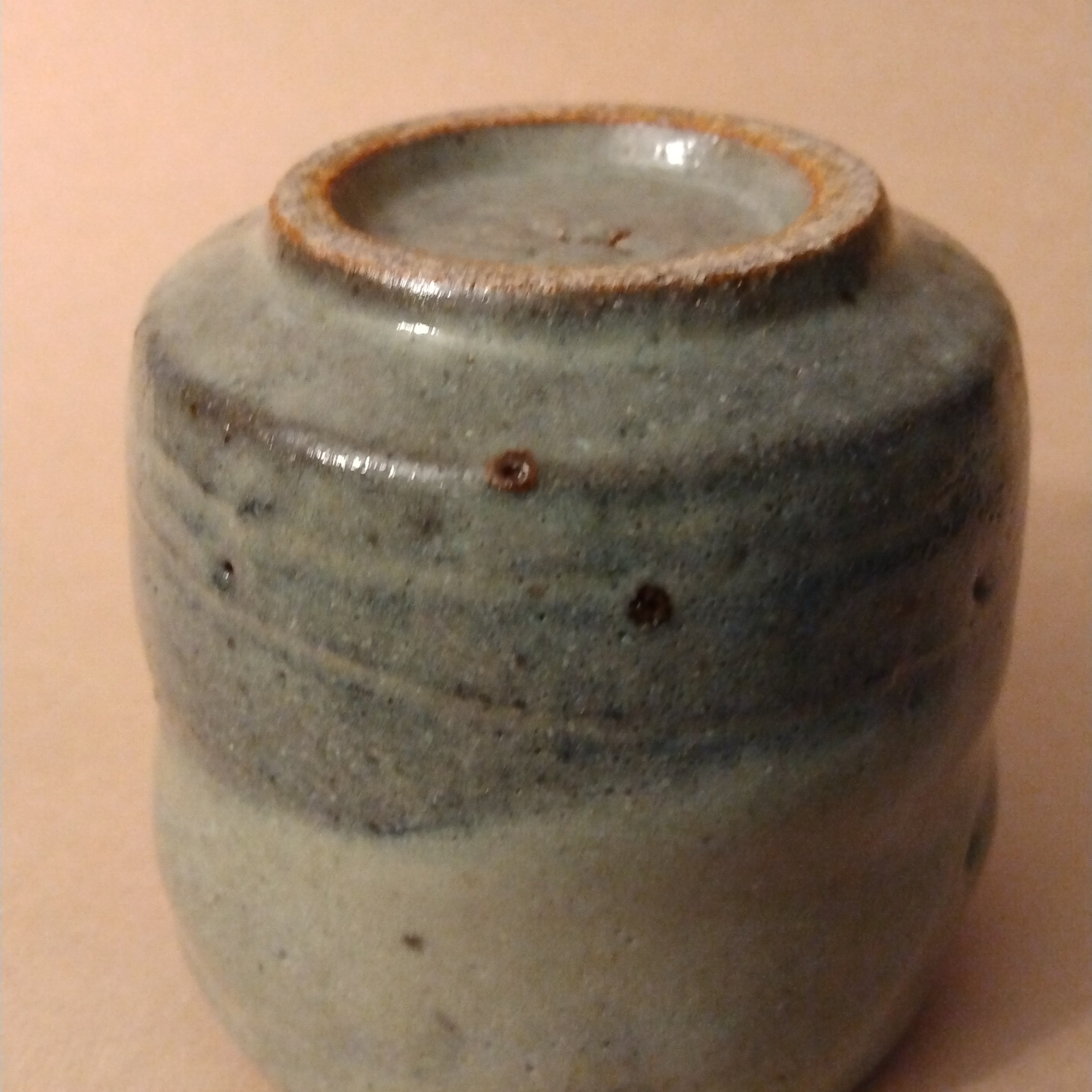 Shino Glaze Tea Cup, Yunomi, by George Gledhill