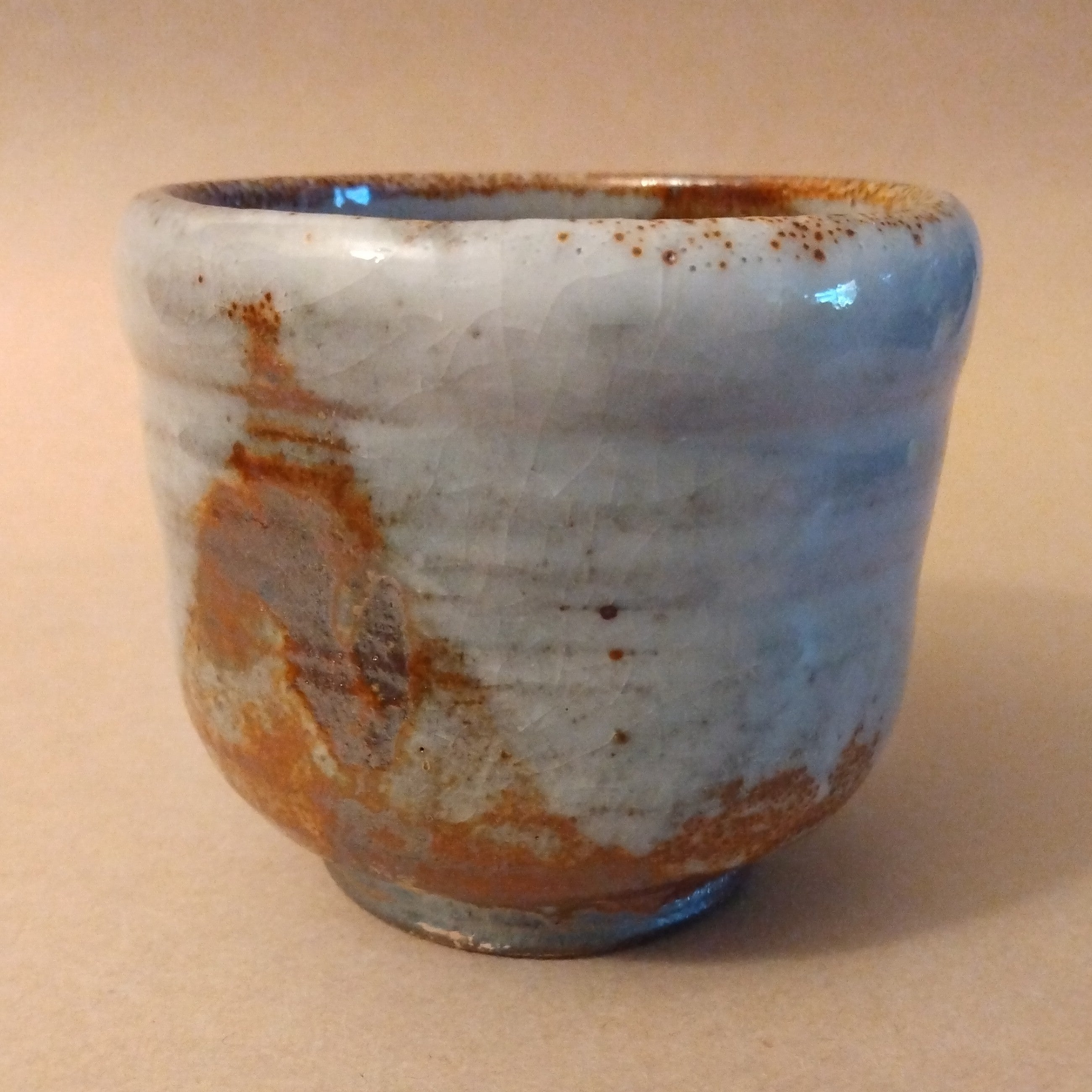 Shino Glaze Tea Cup, Yunomi, by George Gledhill