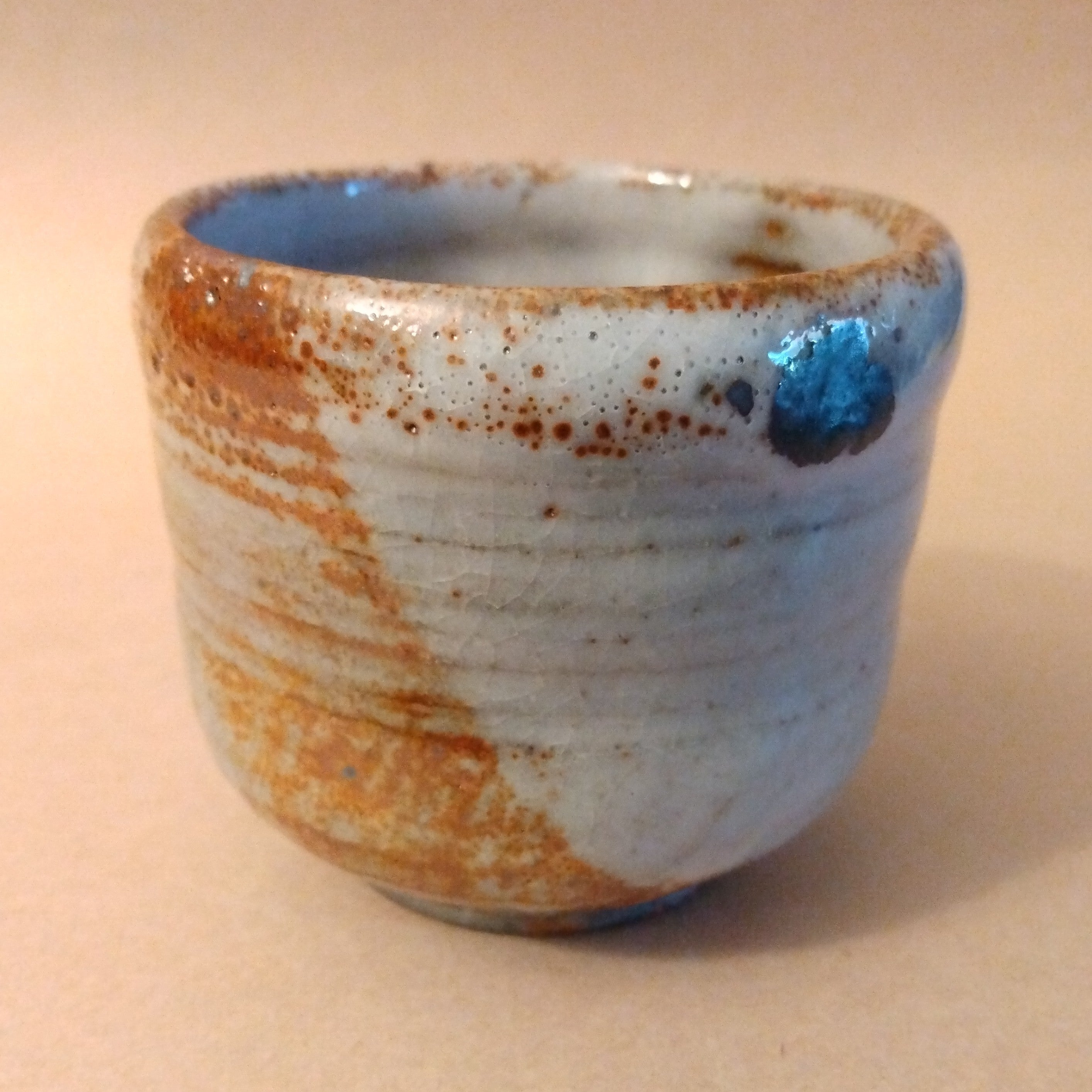 Shino Glaze Tea Cup, Yunomi, by George Gledhill