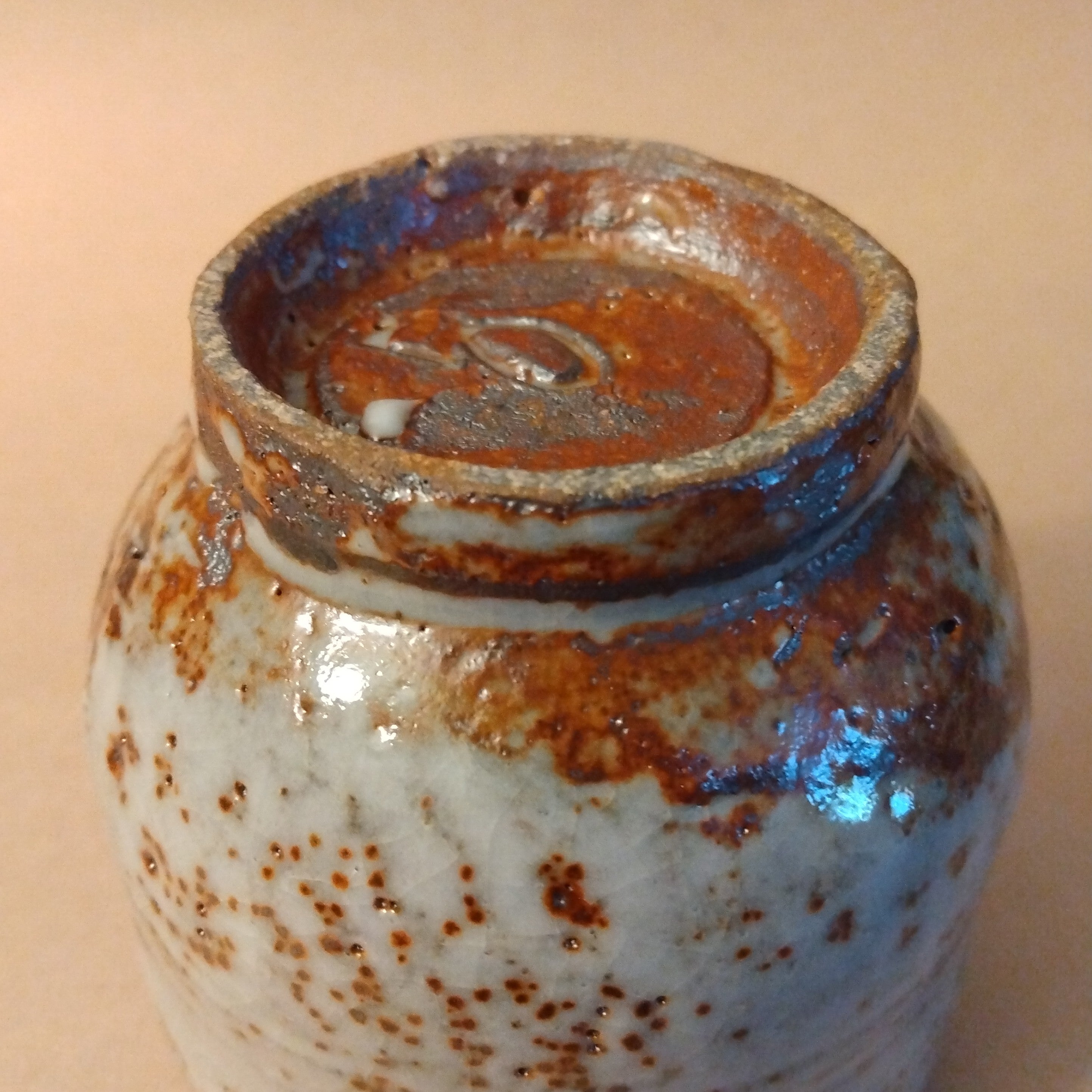 Shino Glaze Tea Cup, Yunomi, by George Gledhill