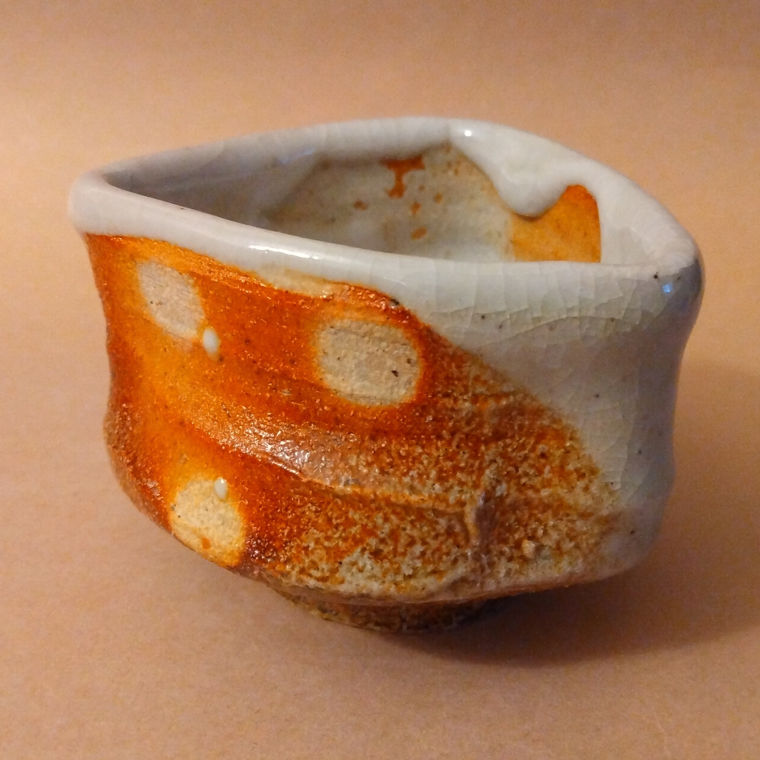 Wood-fired Shino Glaze Sake or Tea Cup, by George Gledhill