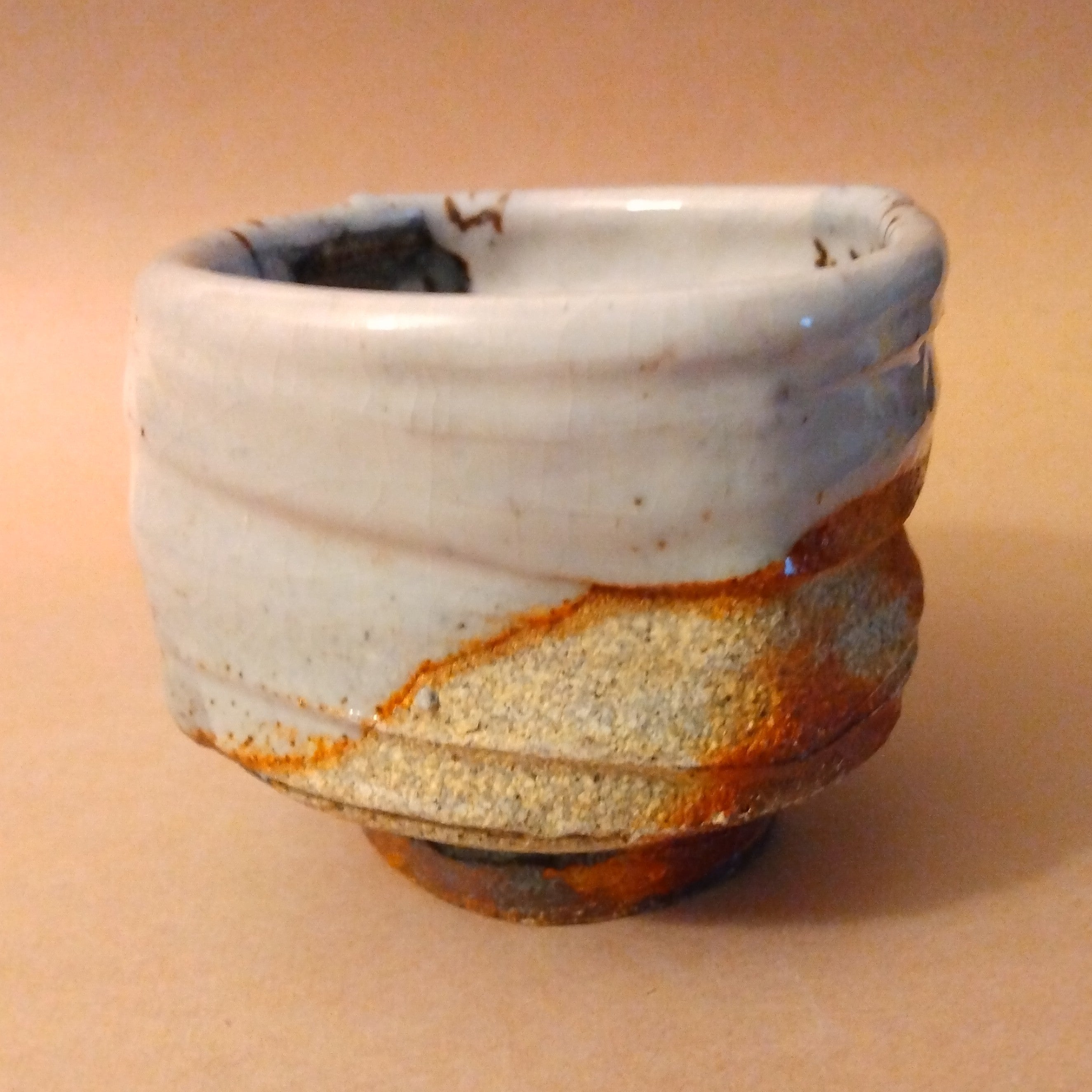 Wood-fired Shino Glaze Sake or Tea Cup, by George Gledhill