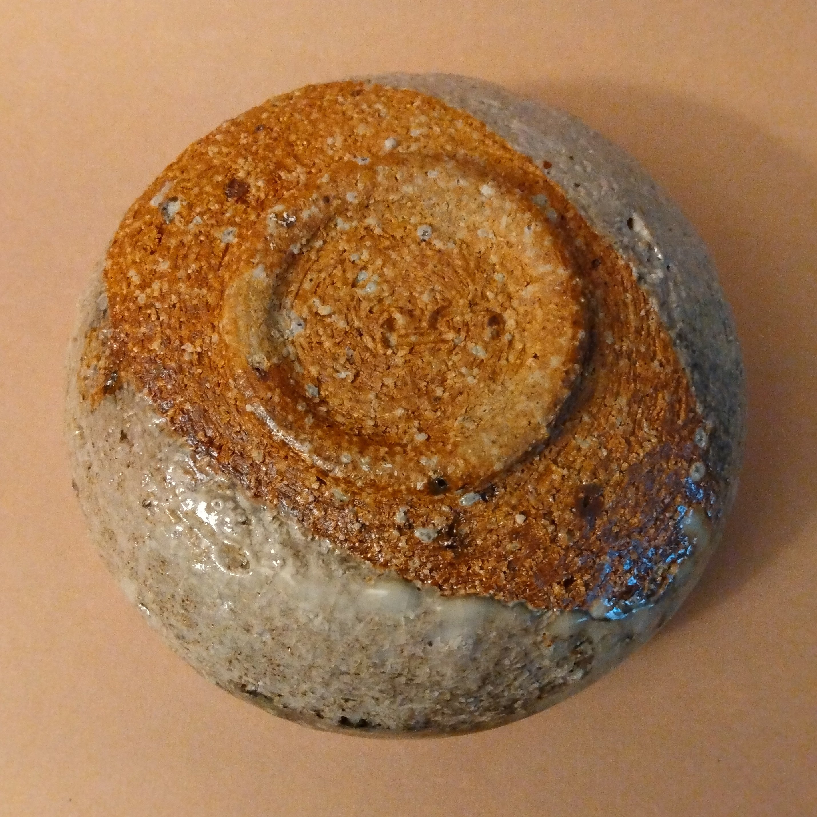 Wood-fired Shino Glaze Bowl with Feldspar loaded Clay, by George Gledhill