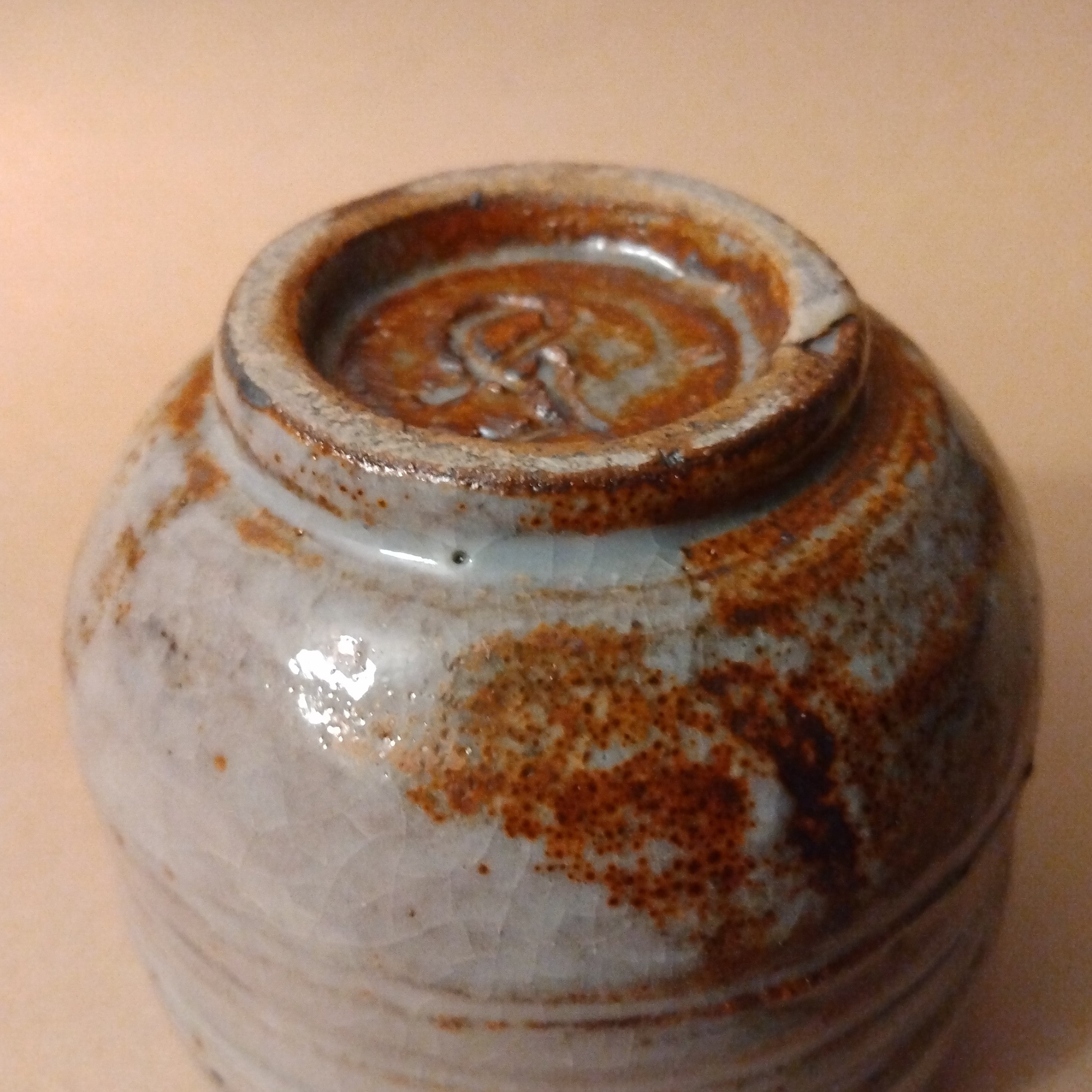 Shino Glaze Tea Cup, Yunomi, by George Gledhill