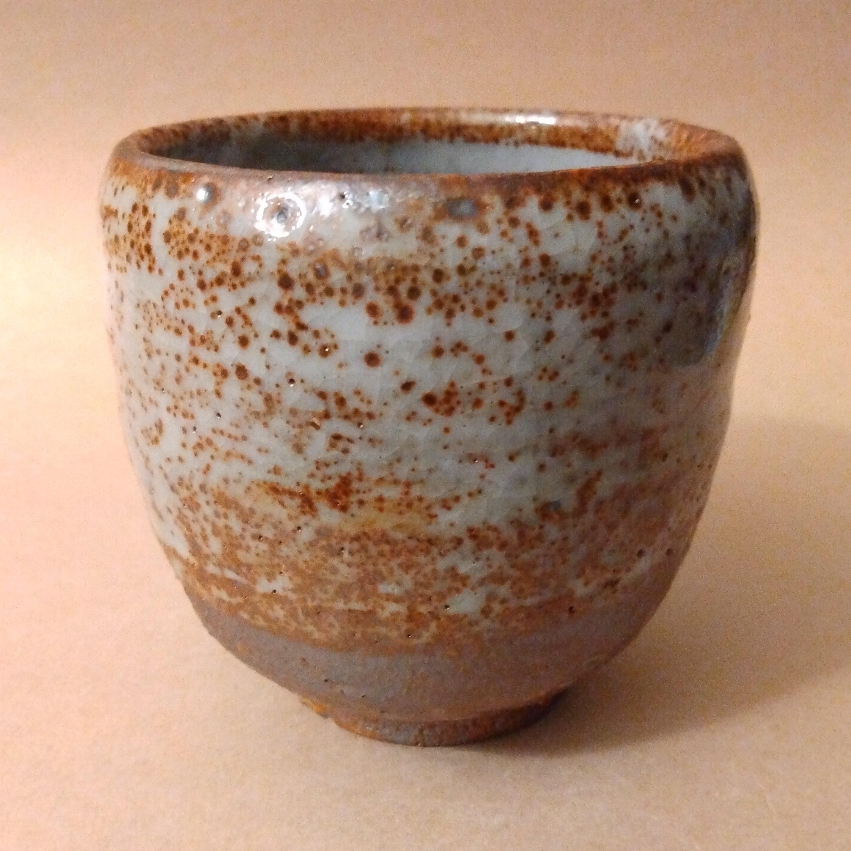 Shino Glaze Tea Cup, Yunomi, by George Gledhill