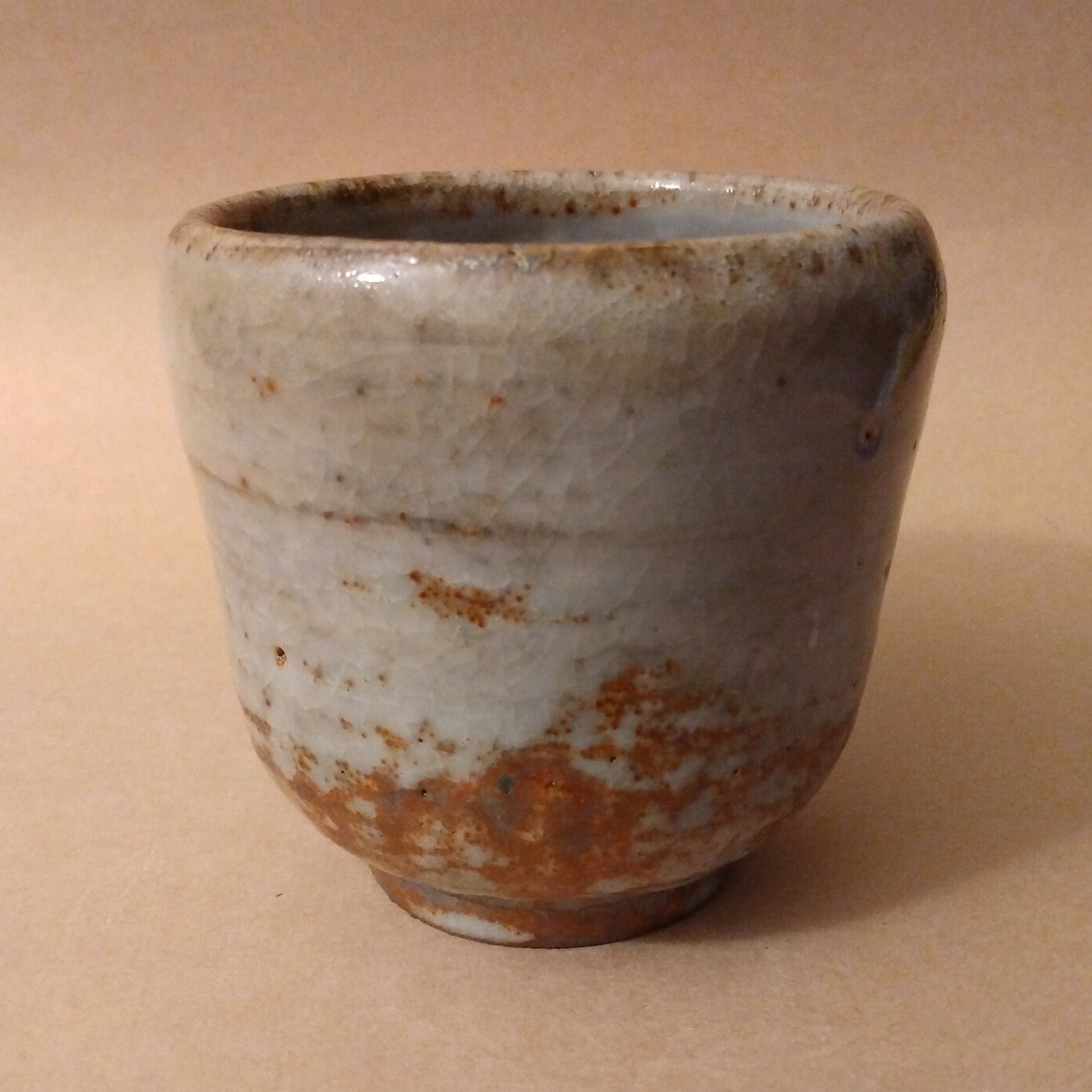 Shino Glaze Tea Cup, Yunomi, by George Gledhill