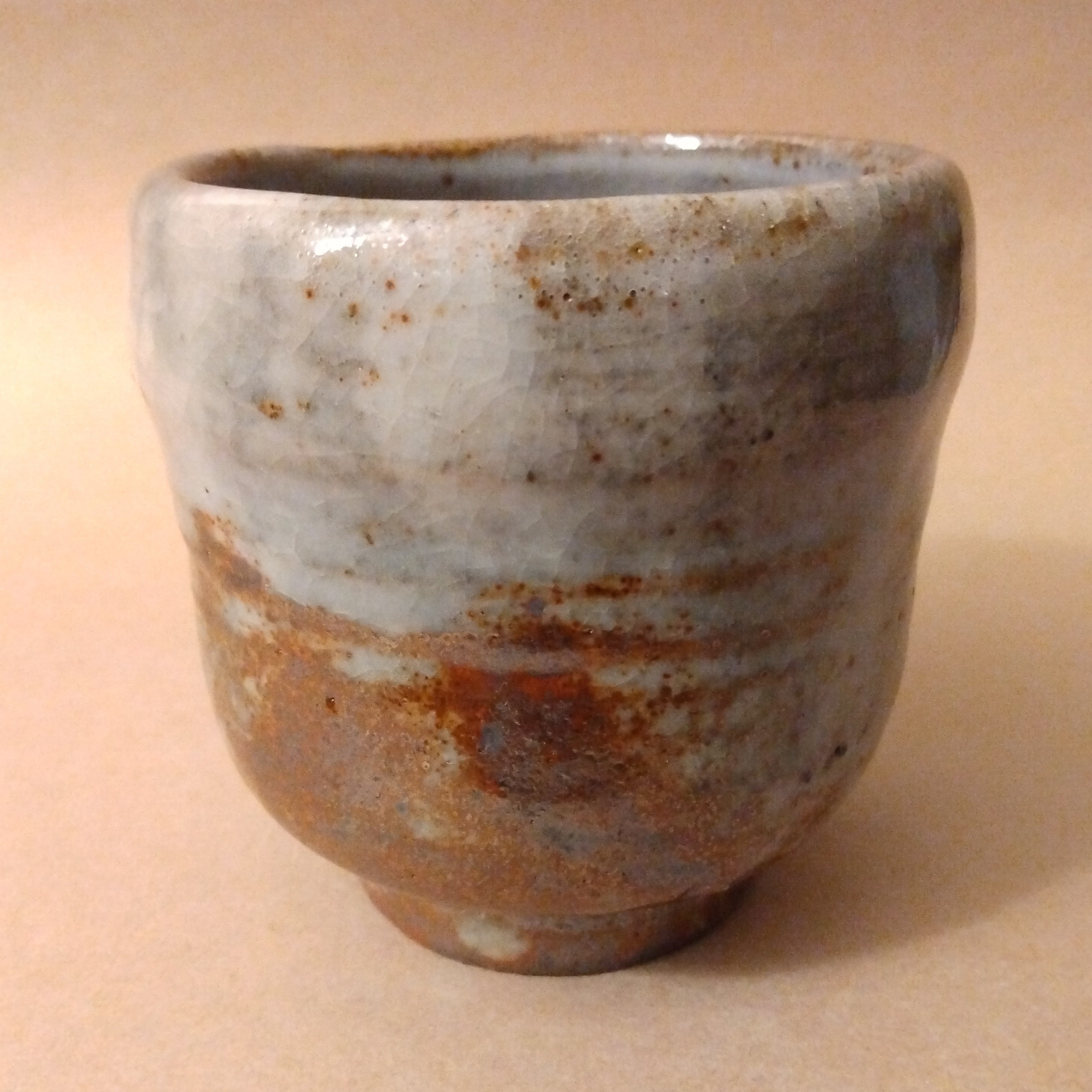 Shino Glaze Tea Cup, Yunomi, by George Gledhill