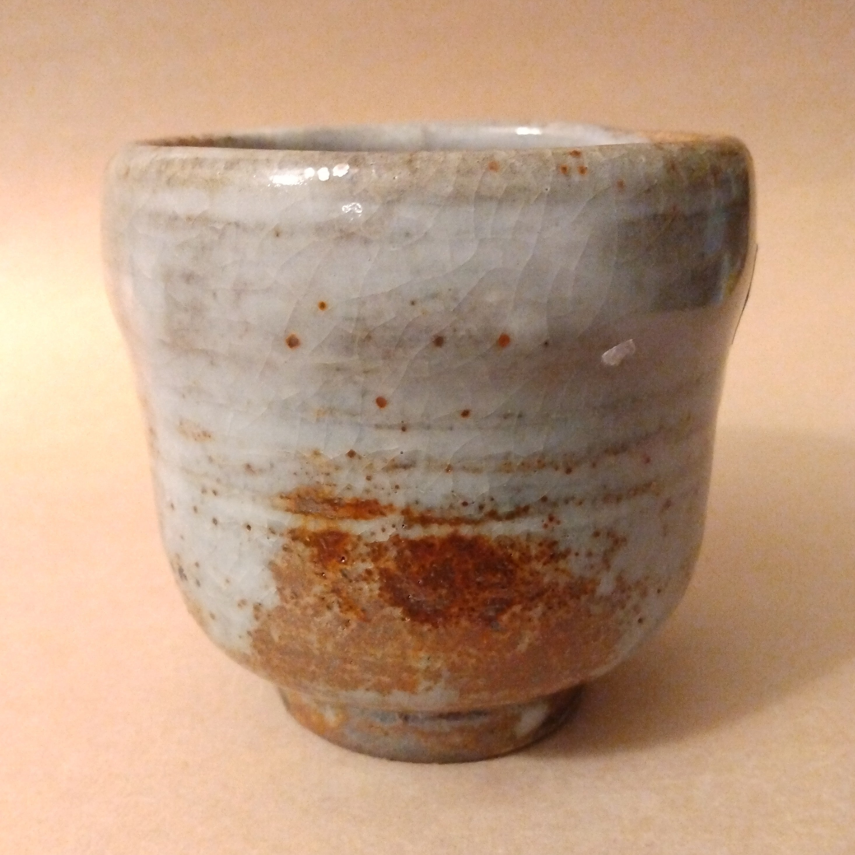 Shino Glaze Tea Cup, Yunomi, by George Gledhill