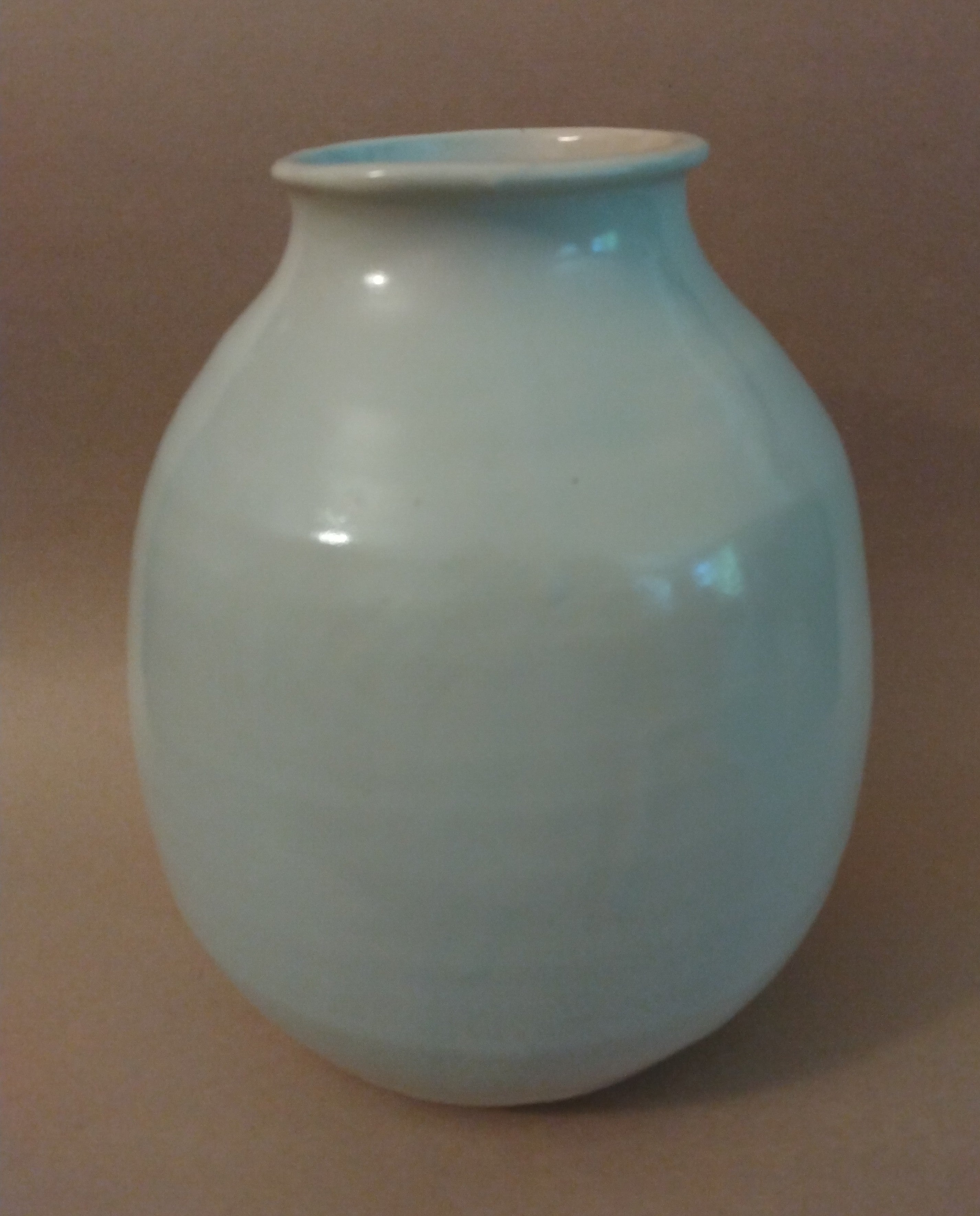White Shino Vase by Sachiko Furuya