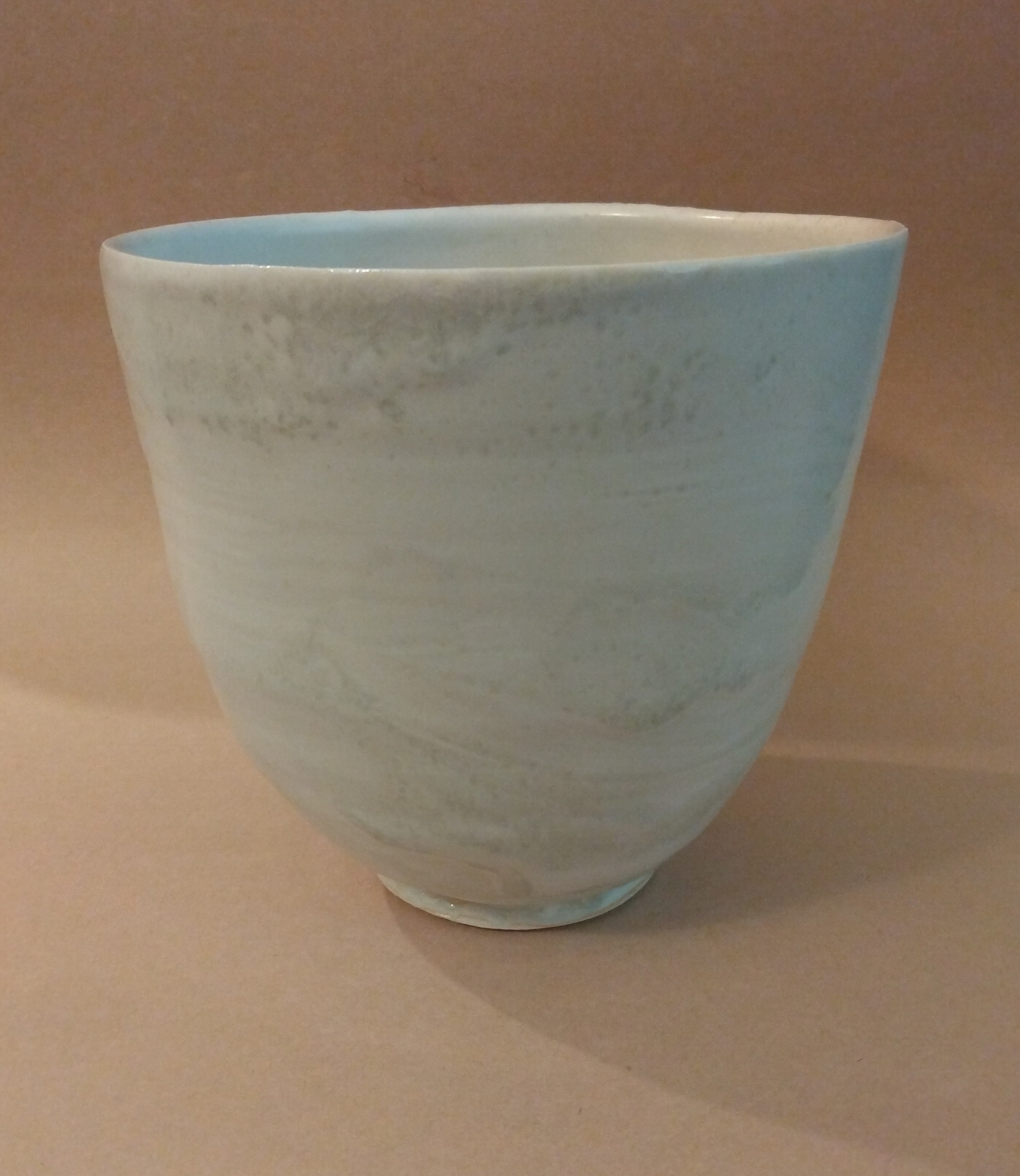 White Shino Glaze Vase by Sachiko Furuya