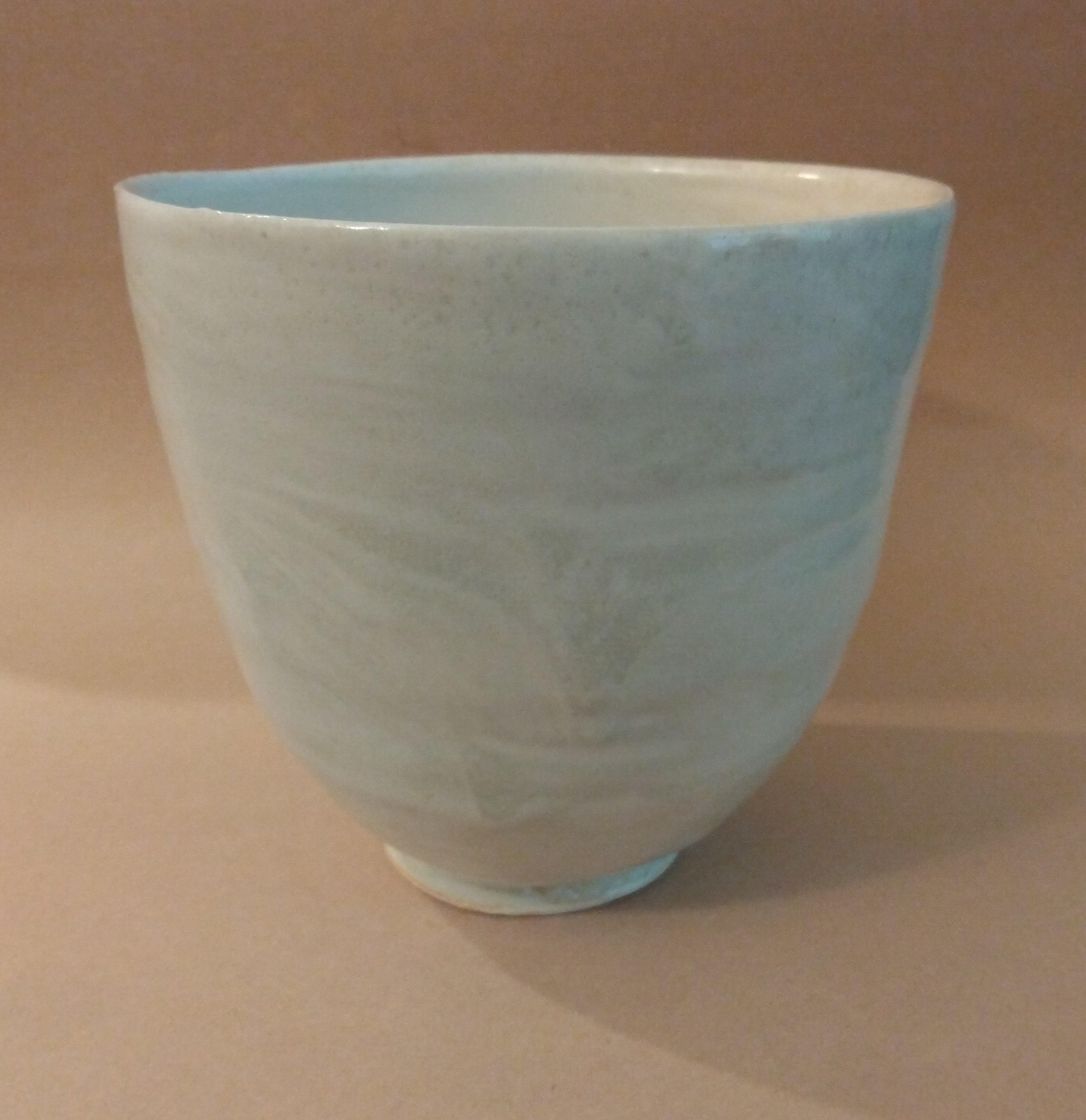 White Shino Glaze Vase by Sachiko Furuya