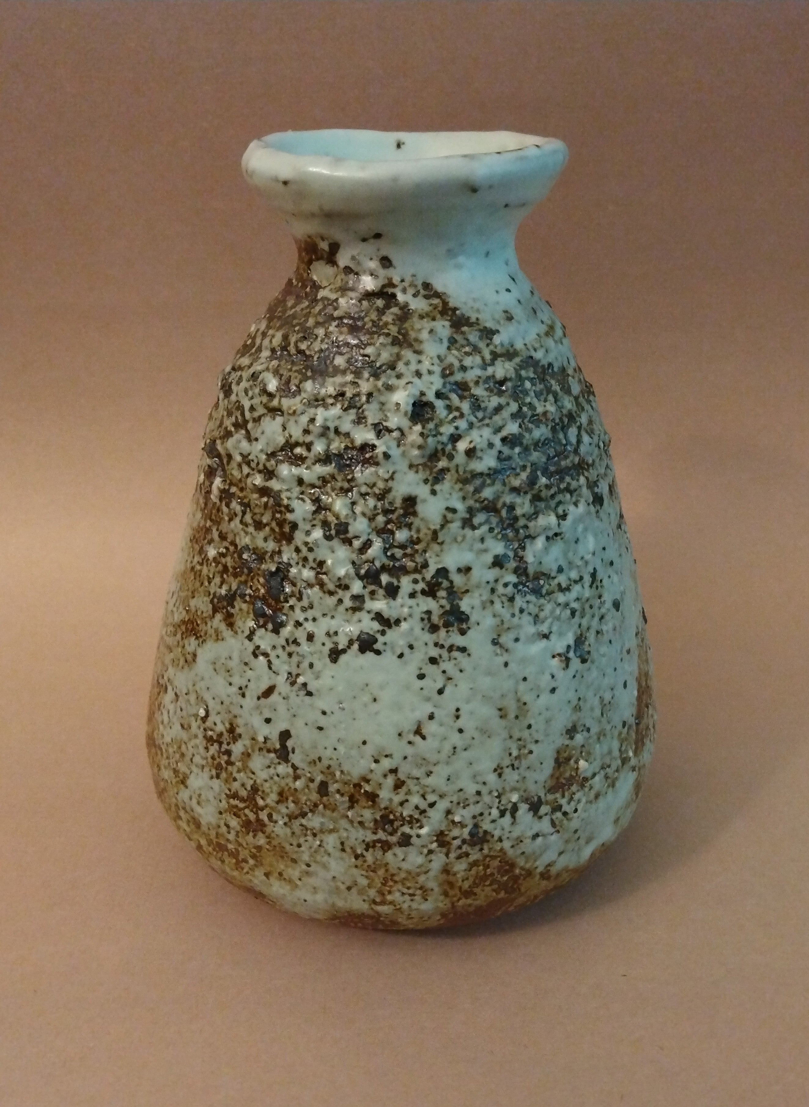 Bamboo Ash & Shino Glaze Vase by Sachiko Furuya