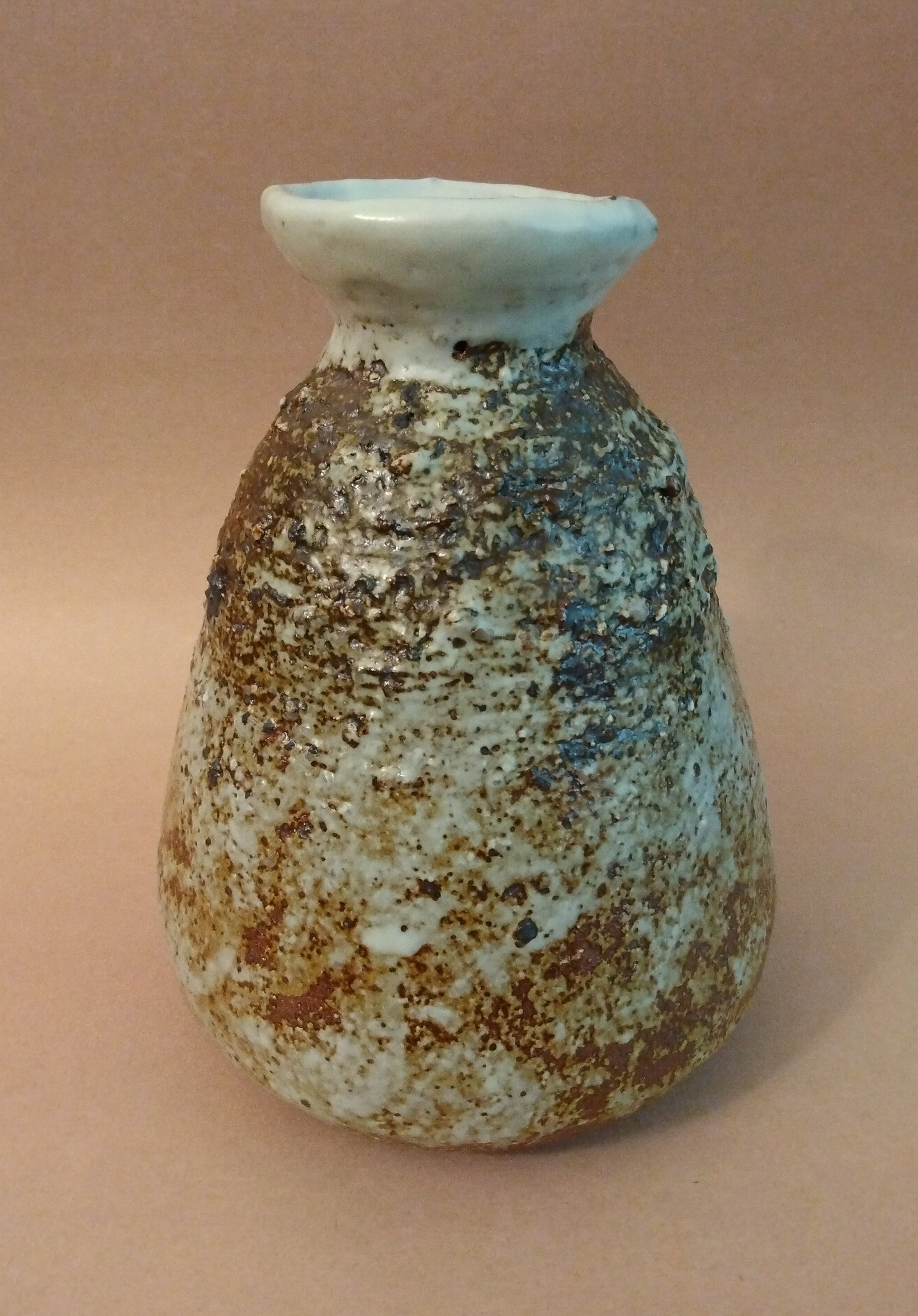 Bamboo Ash & Shino Glaze Vase by Sachiko Furuya