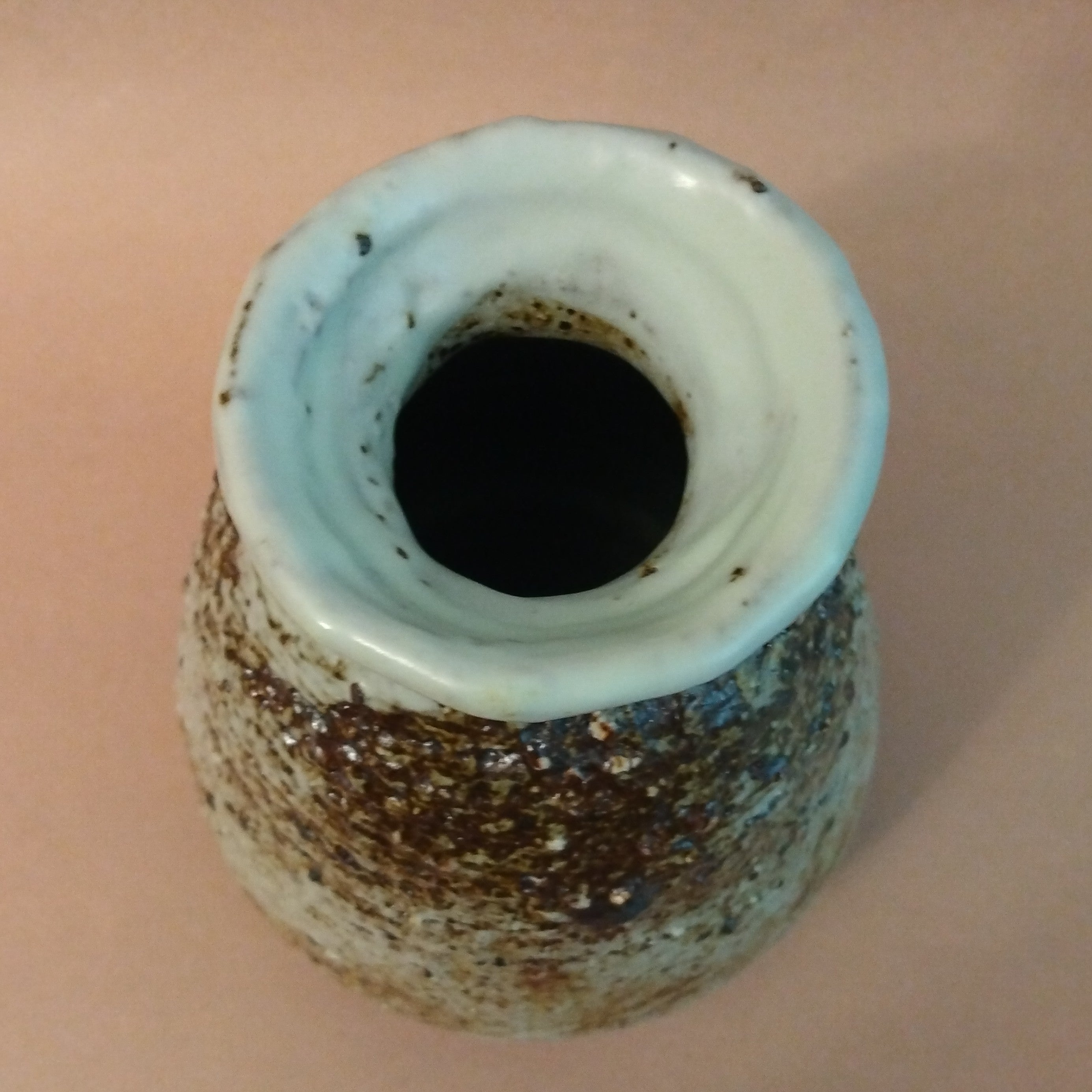 Bamboo Ash & Shino Glaze Vase by Sachiko Furuya