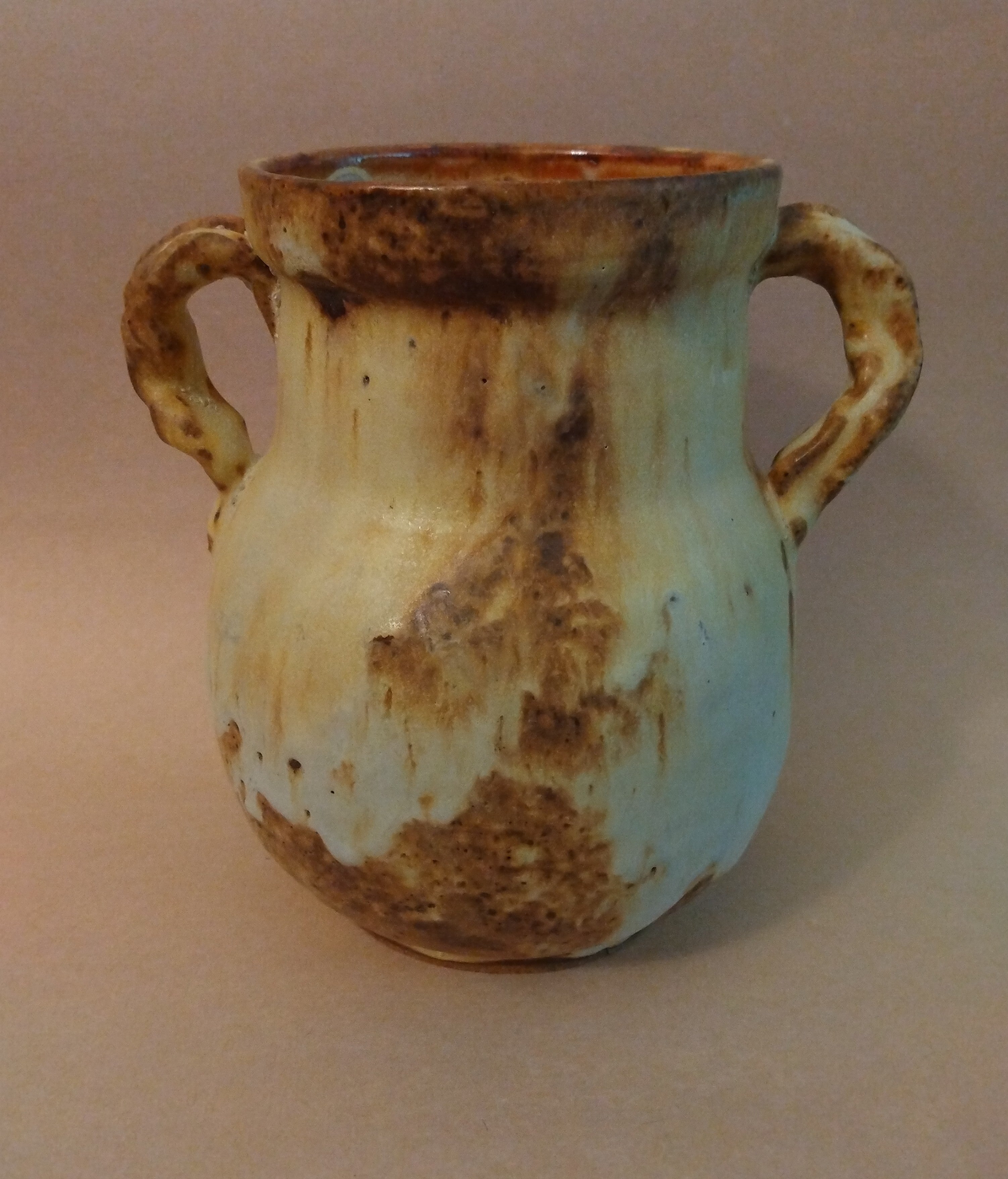 Bamboo Ash & Shino Glaze Vase by Sachiko Furuya