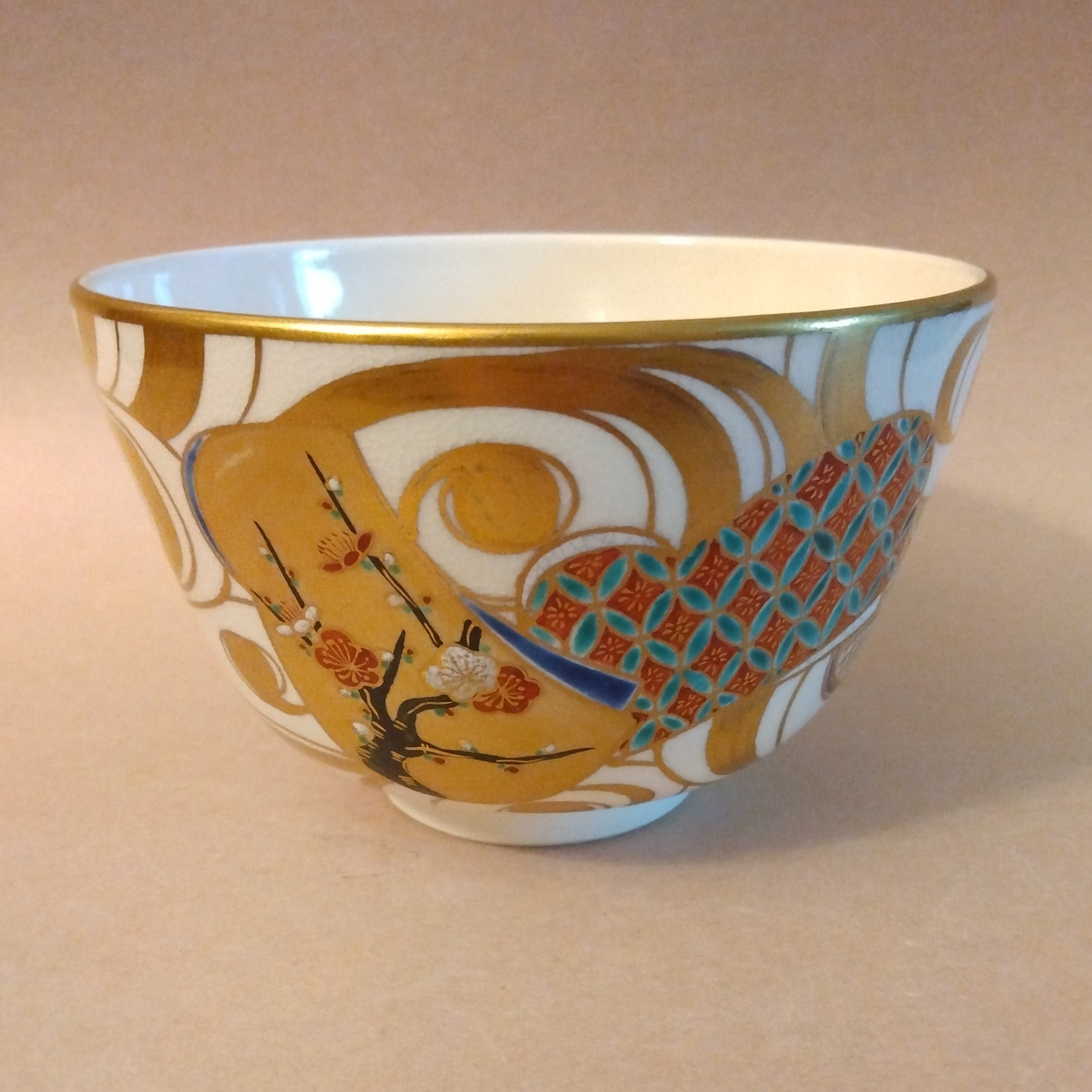 Kiyomizu-yaki Matcha Chawan, Tea Bowl, by Hashimoto Shiun, Kyoto