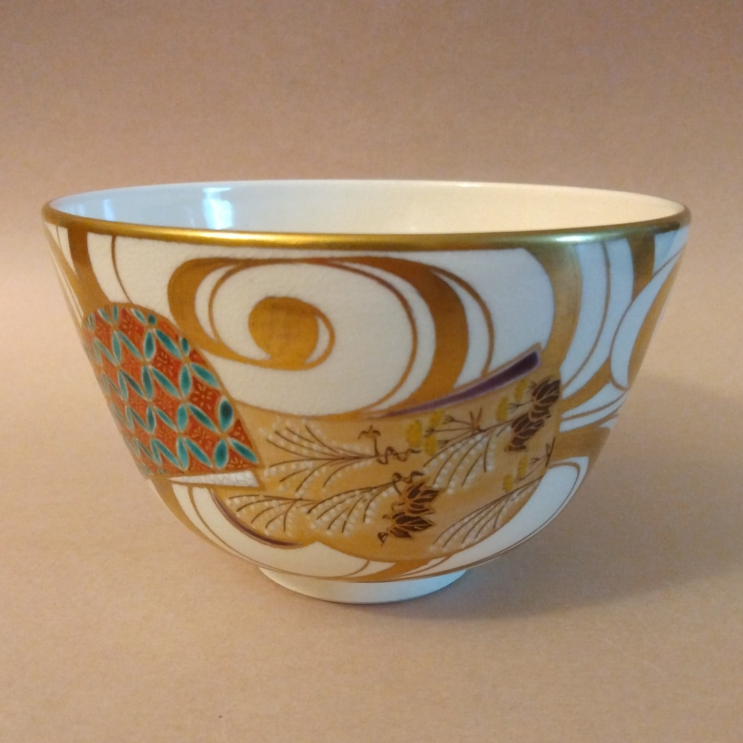 Kiyomizu-yaki Matcha Chawan, Tea Bowl, by Hashimoto Shiun, Kyoto