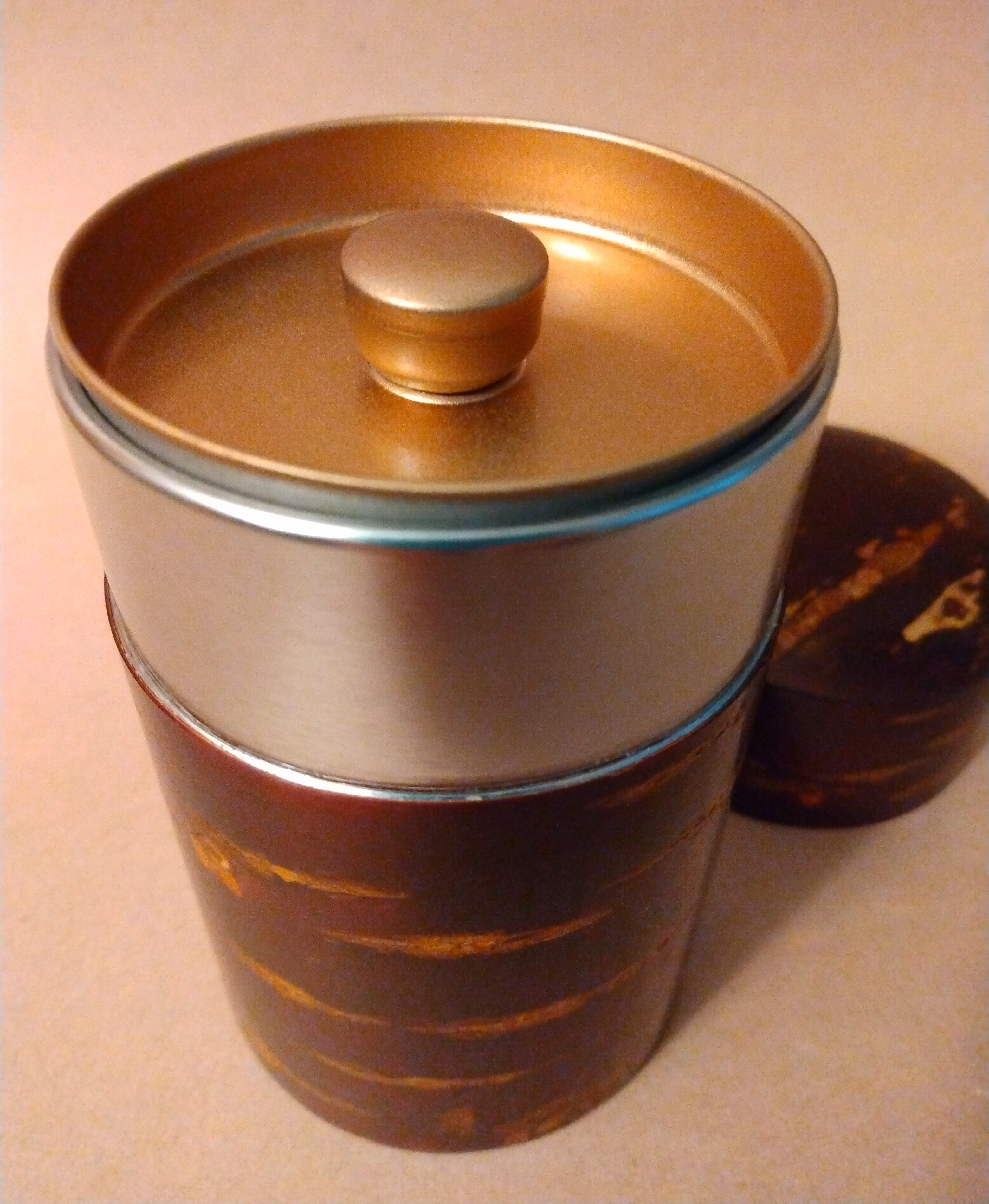 Cherry Bark Tea Canister, holds 100g, Kabazaiku Chazutsu, Kakunodate, Akita Pref.