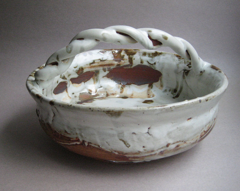 Basket-shaped Vase or Serving Dish by Sachiko Furuya