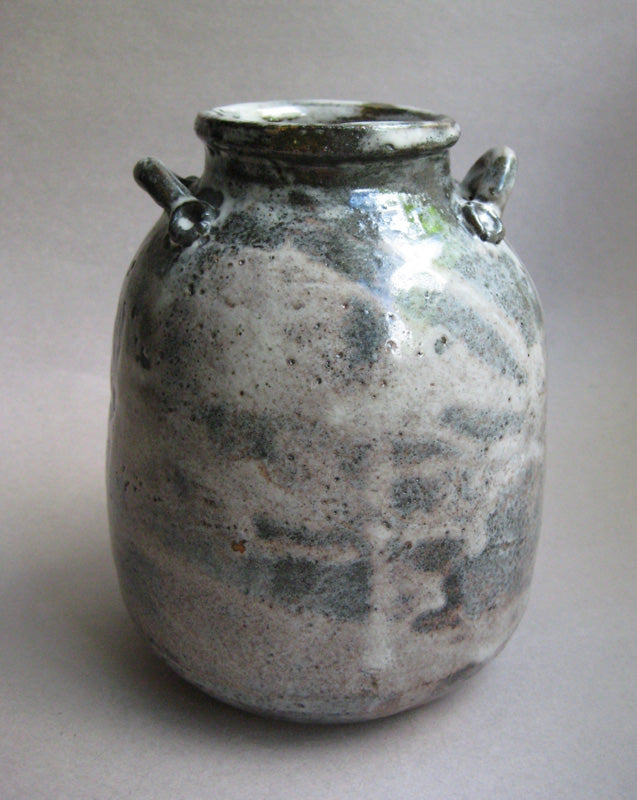 Flower Vase with lug handles on shoulder, by Sachiko Furuya