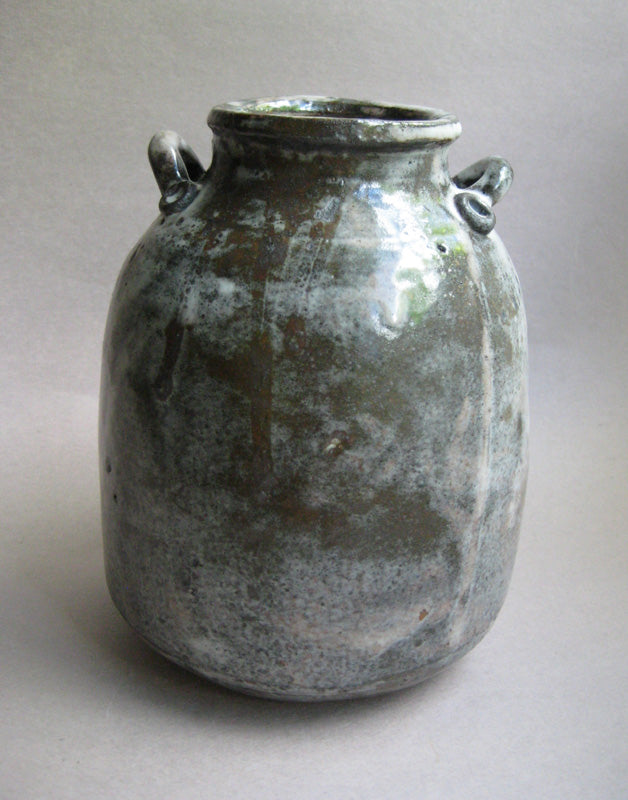 Flower Vase with lug handles on shoulder, by Sachiko Furuya