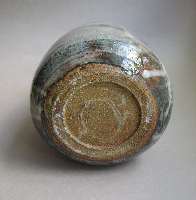 Flower Vase with lug handles on shoulder, by Sachiko Furuya