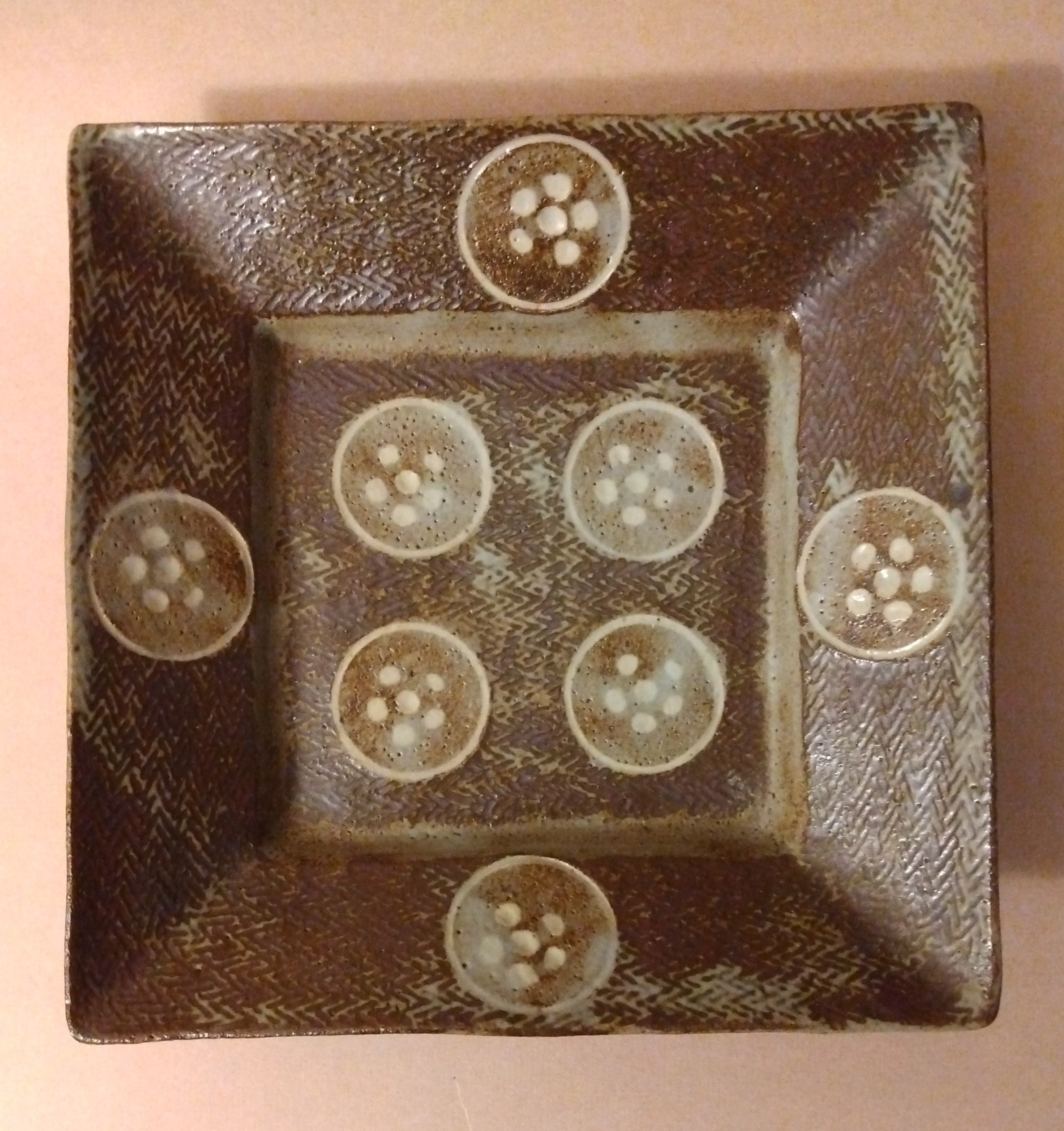 Square Dish by Shimaoka Tatsuzo, Mashiko