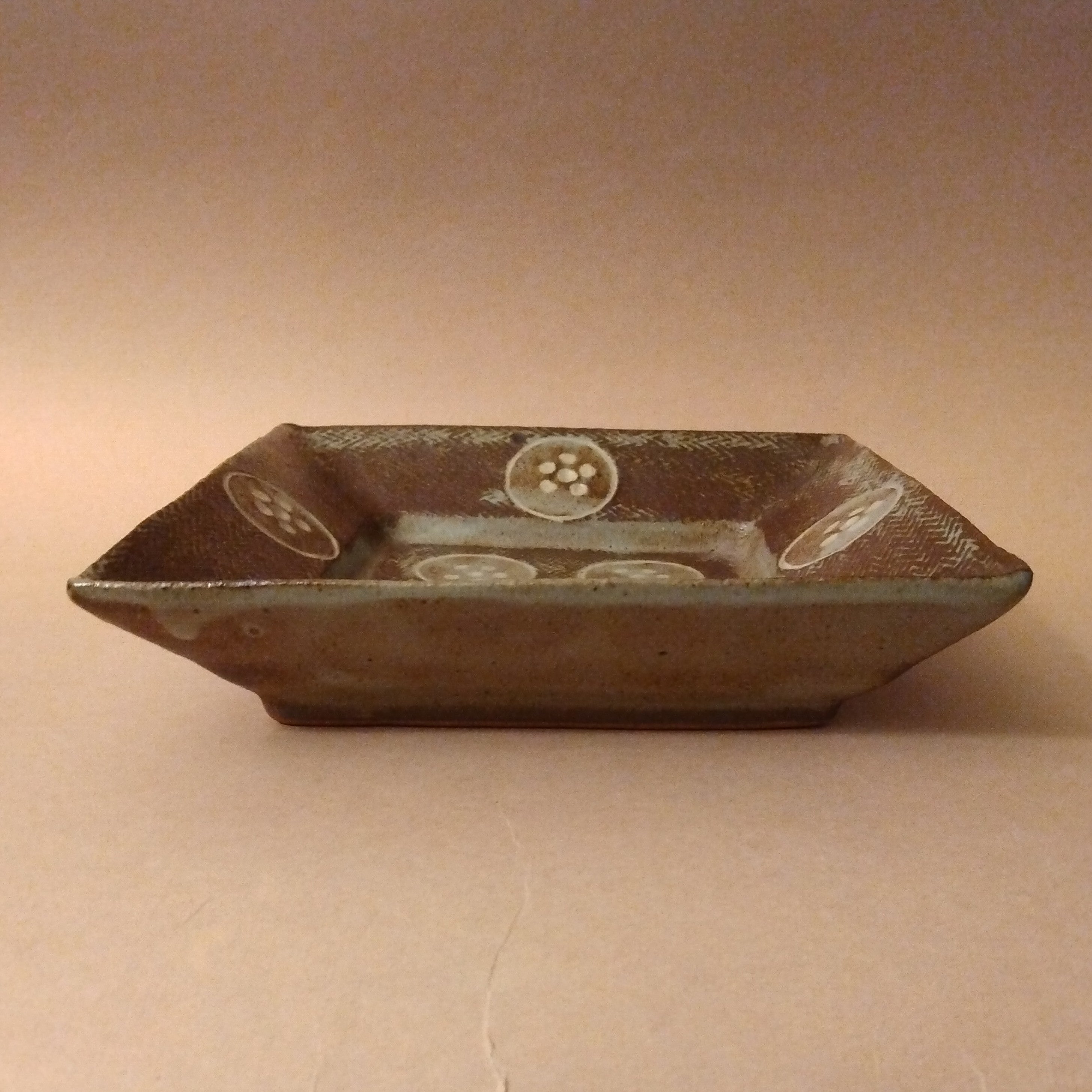 Square Dish by Shimaoka Tatsuzo, Mashiko