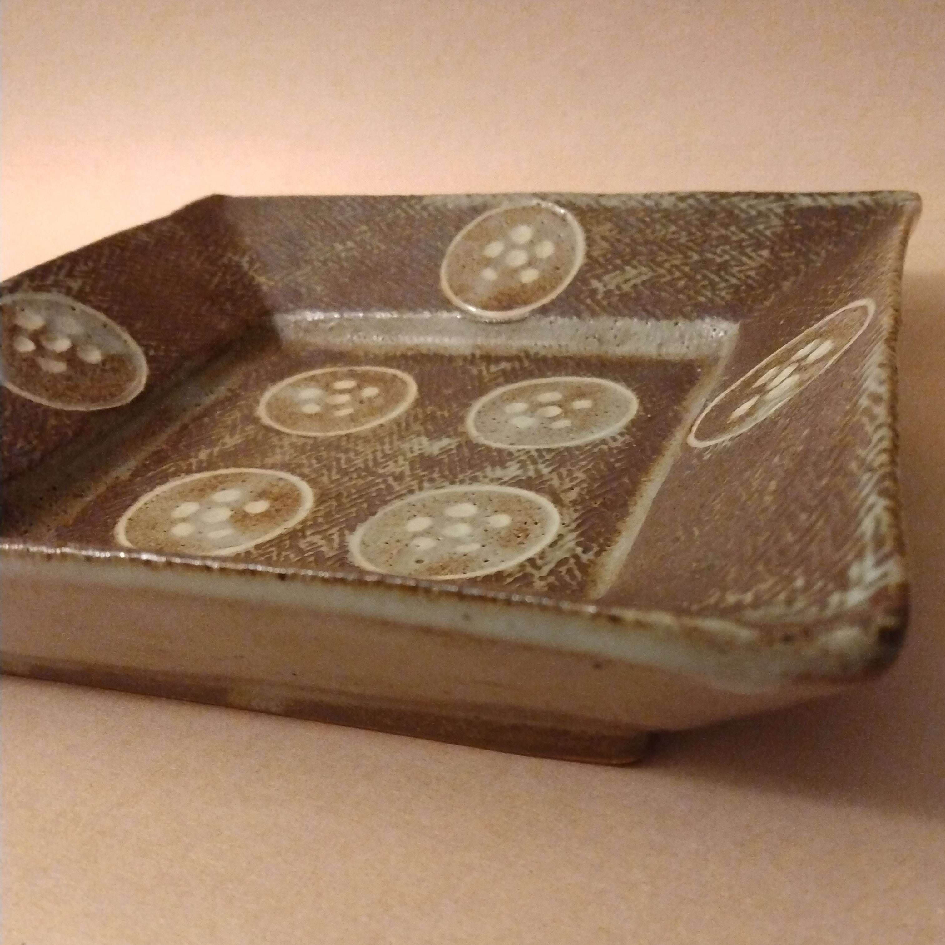 Square Dish by Shimaoka Tatsuzo, Mashiko