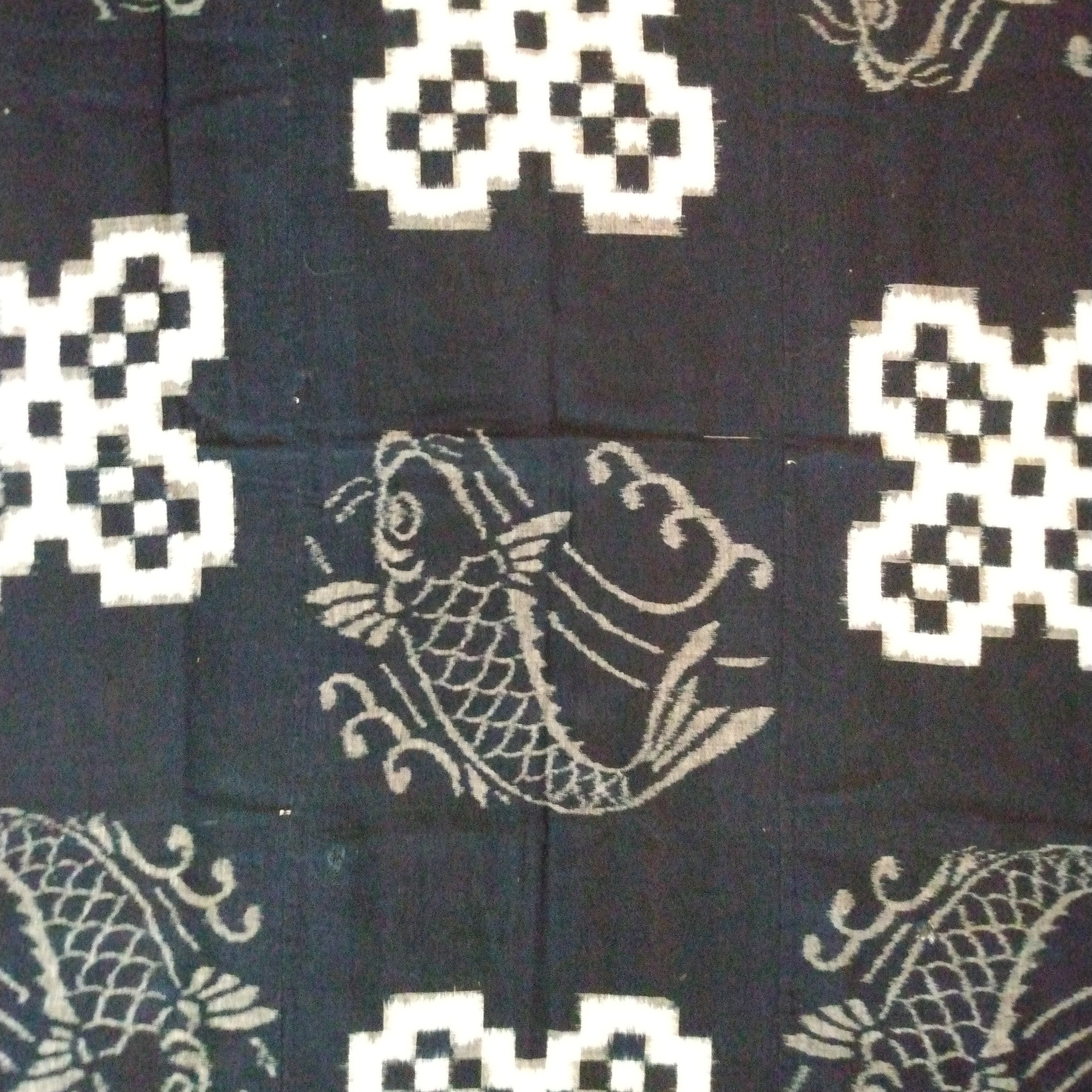 Kasuri, Ikat, Futon-ji, Bed Cover, Cloth. Antique Japanese Textile; Thiel Collection