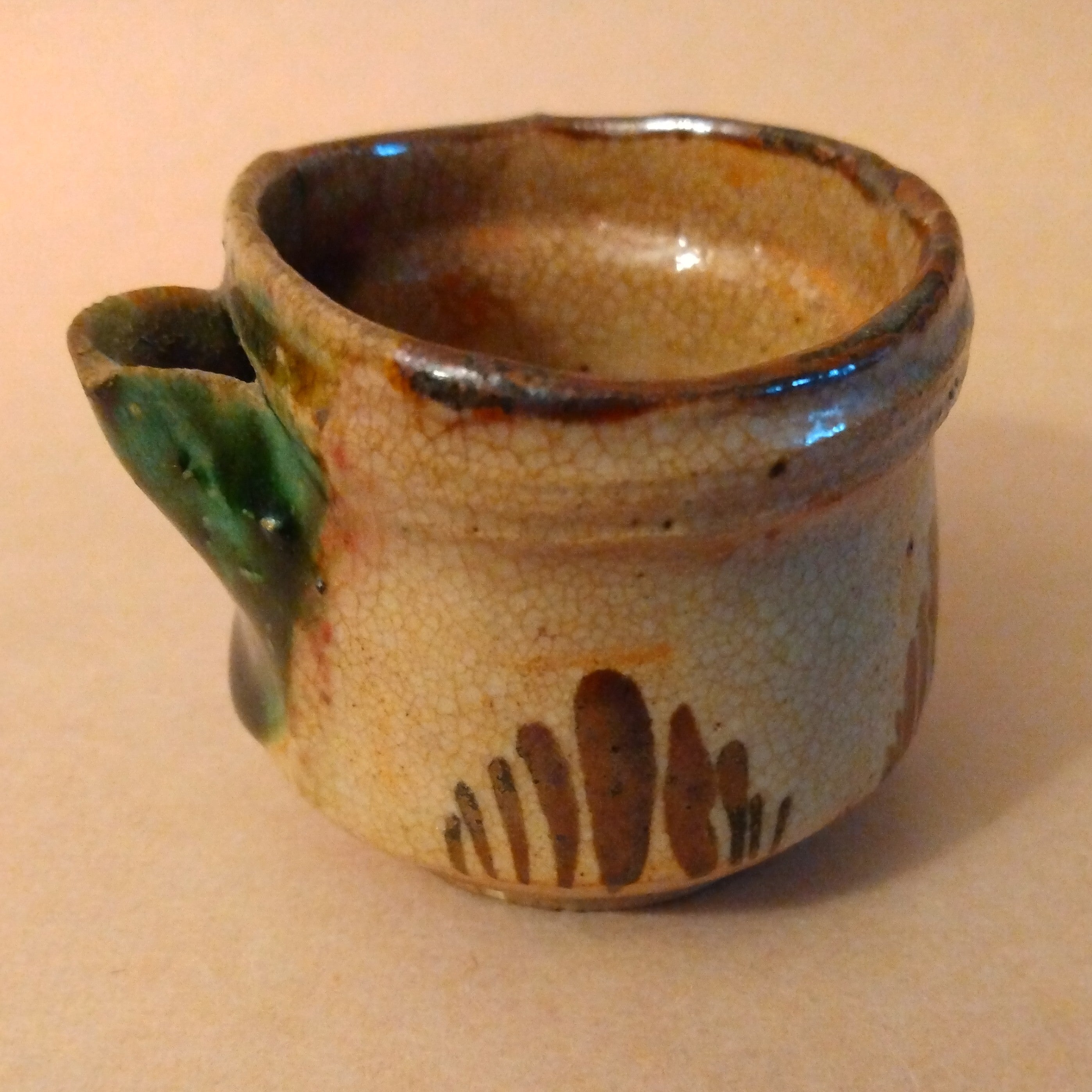 Oribe Katakuchi (Spouted Bowl or Pitcher), Vintage; Thiel Collection