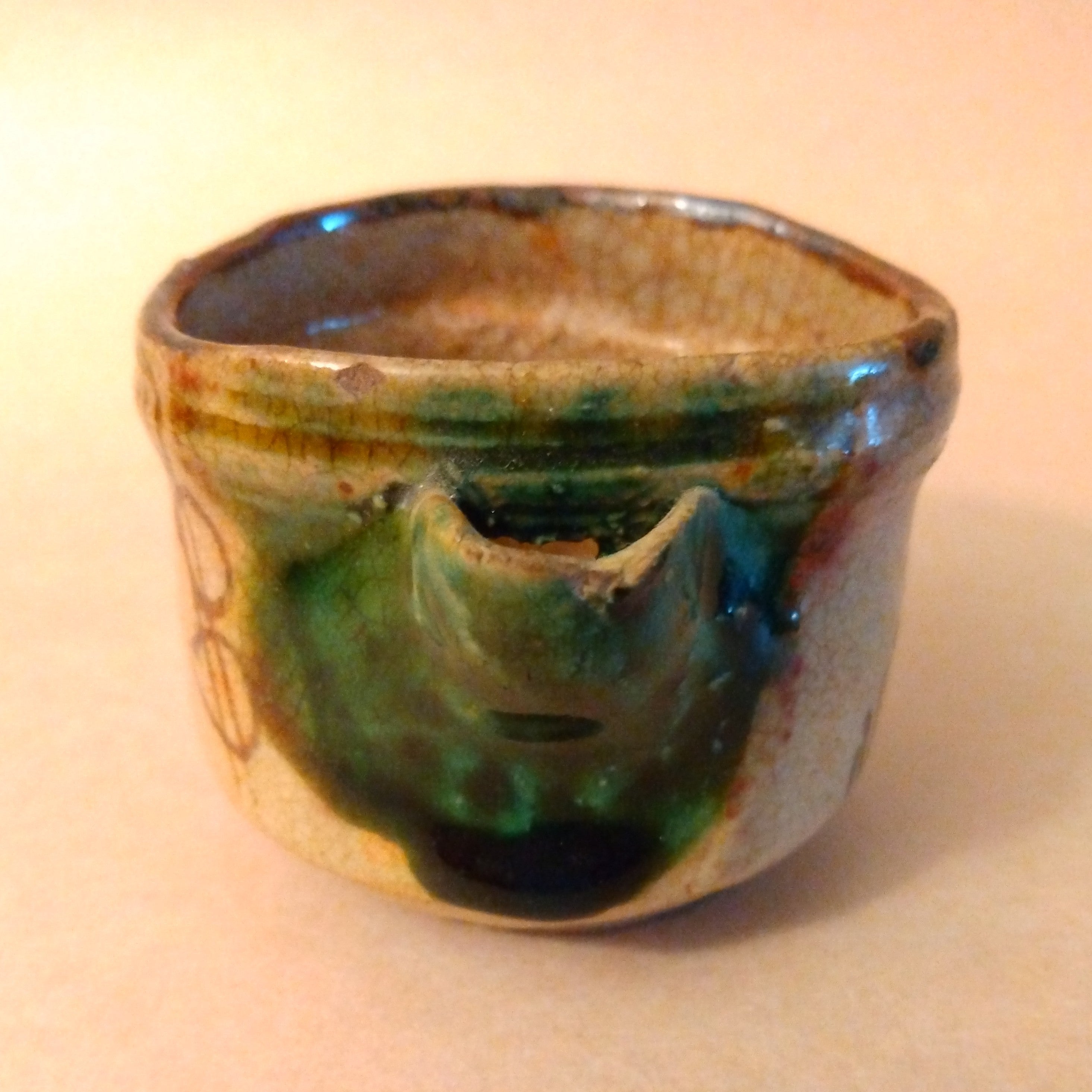 Oribe Katakuchi (Spouted Bowl or Pitcher), Vintage; Thiel Collection