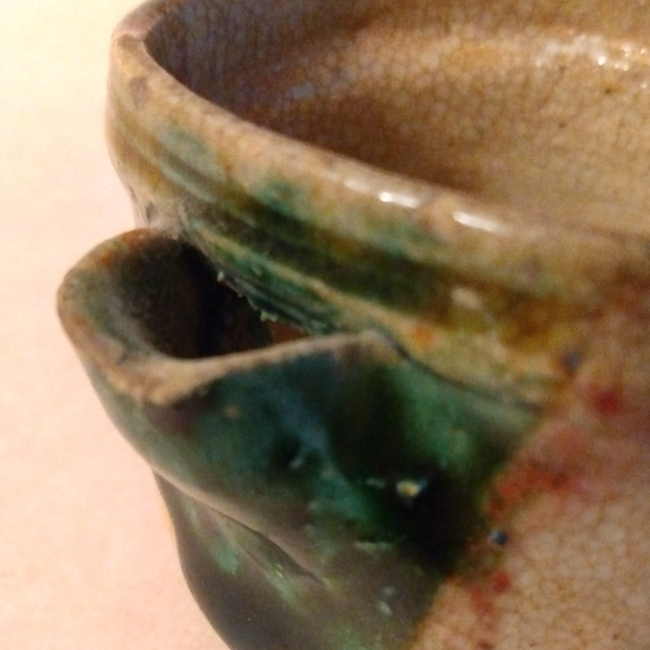 Oribe Katakuchi (Spouted Bowl or Pitcher), Vintage; Thiel Collection