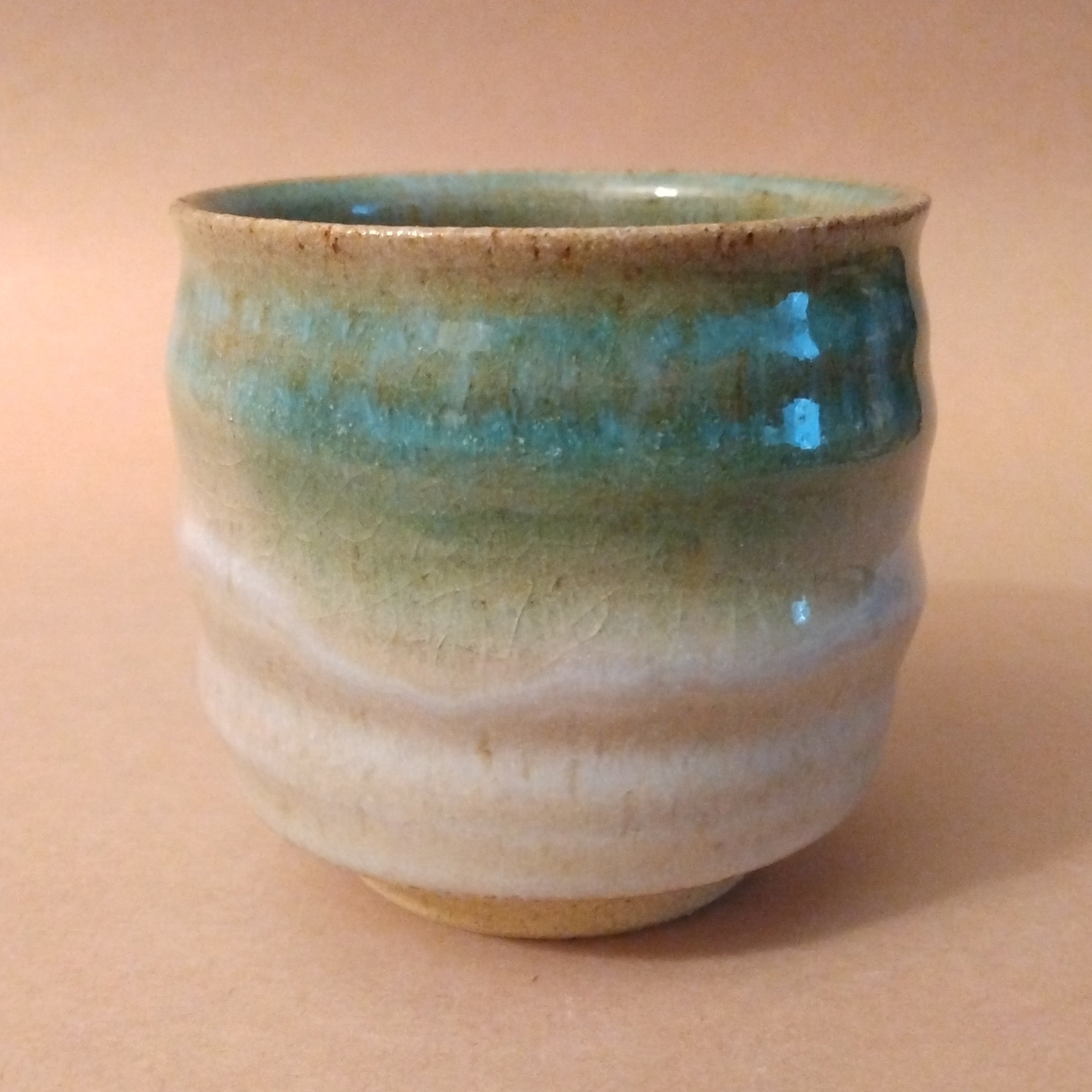 Tsutsumi-yaki Guinomi, Sake Cup; Kenba Kiln, Sendai, Miyagi Prefecture