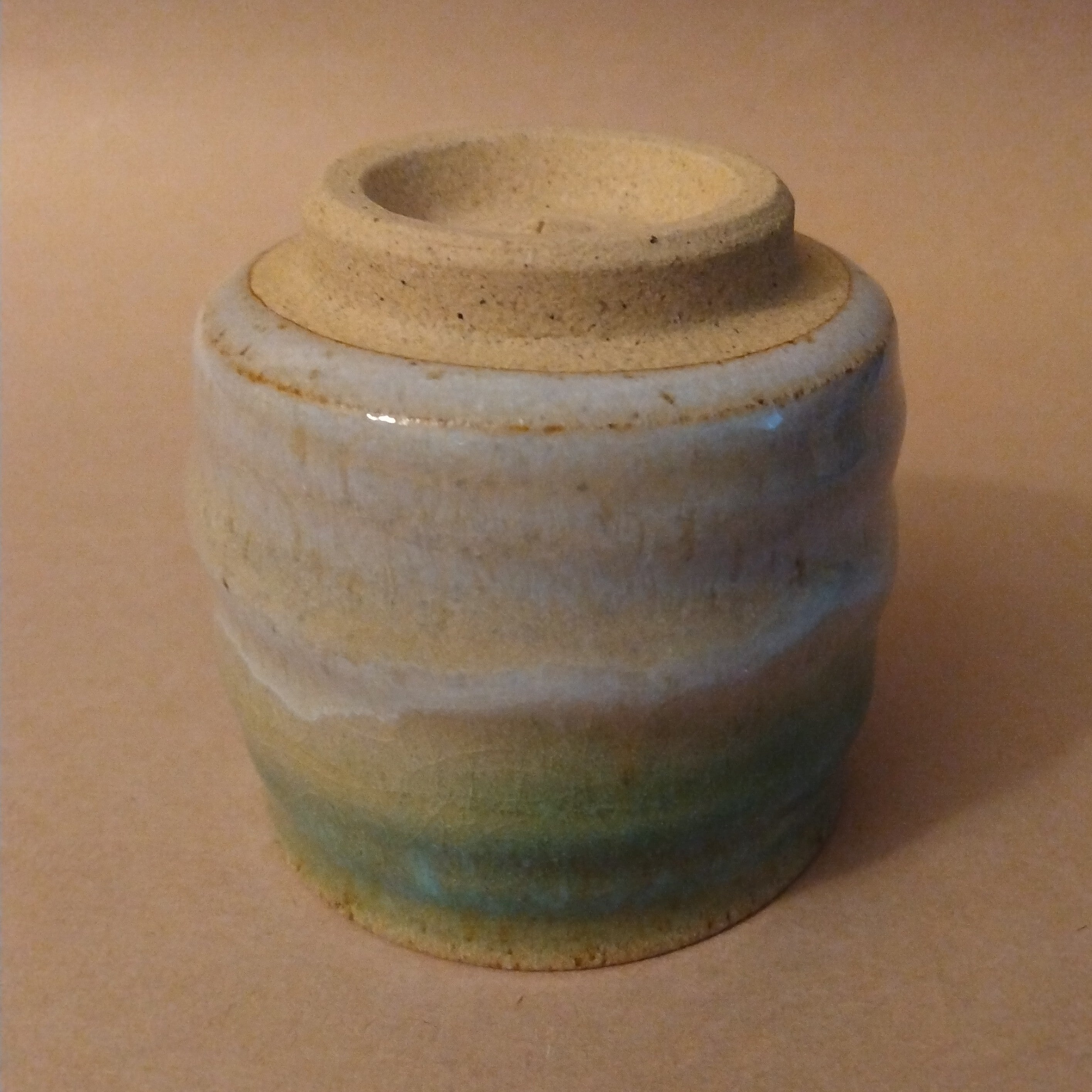 Tsutsumi-yaki Guinomi, Sake Cup; Kenba Kiln, Sendai, Miyagi Prefecture