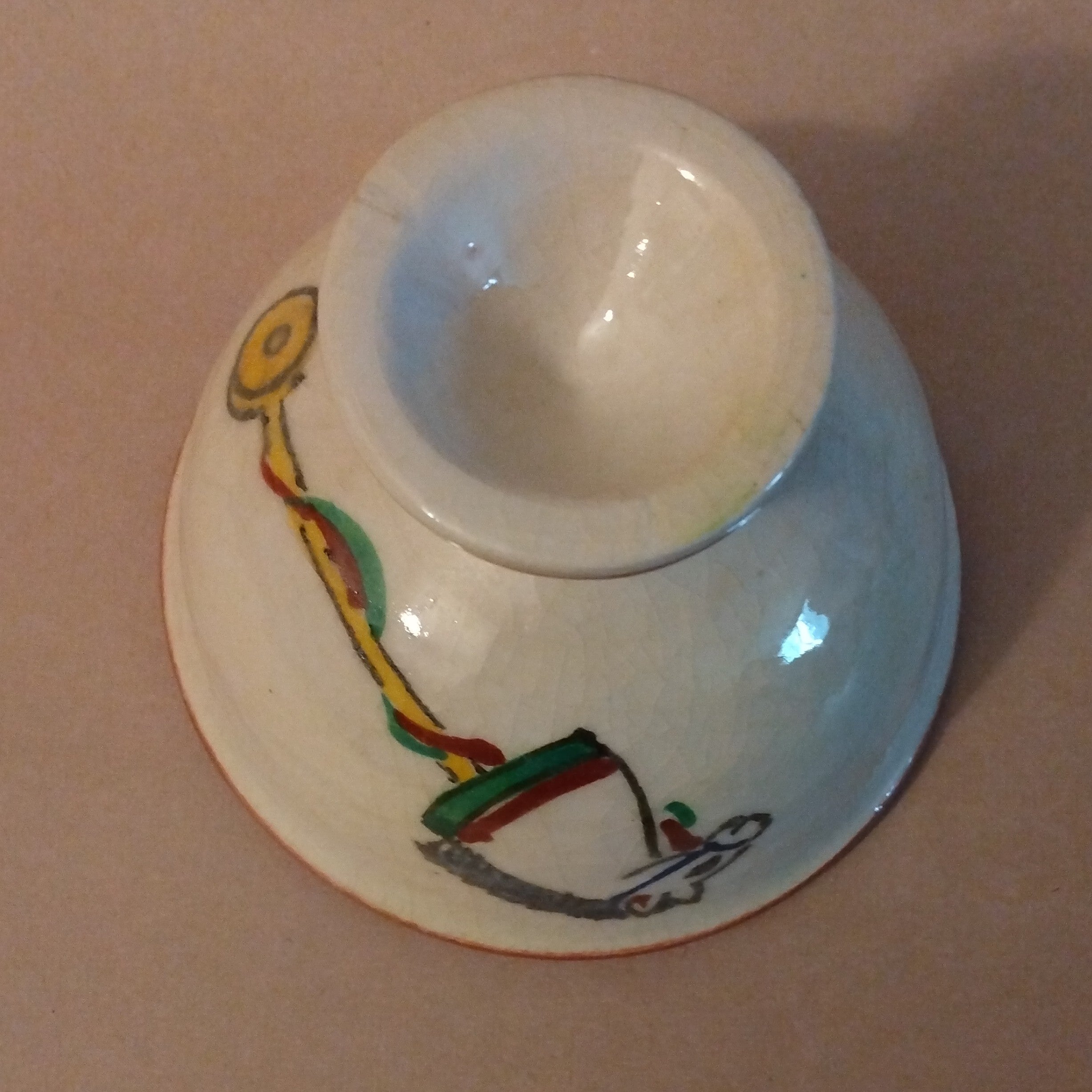 Shiroraku Eto Uma Chawan, White Raku Horse Tea Bowl; by Waraku Kiln, Kawasaki Motoo, Vintage