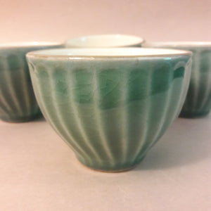 Emerald Green Tea Cup from Mashiko; 200ml