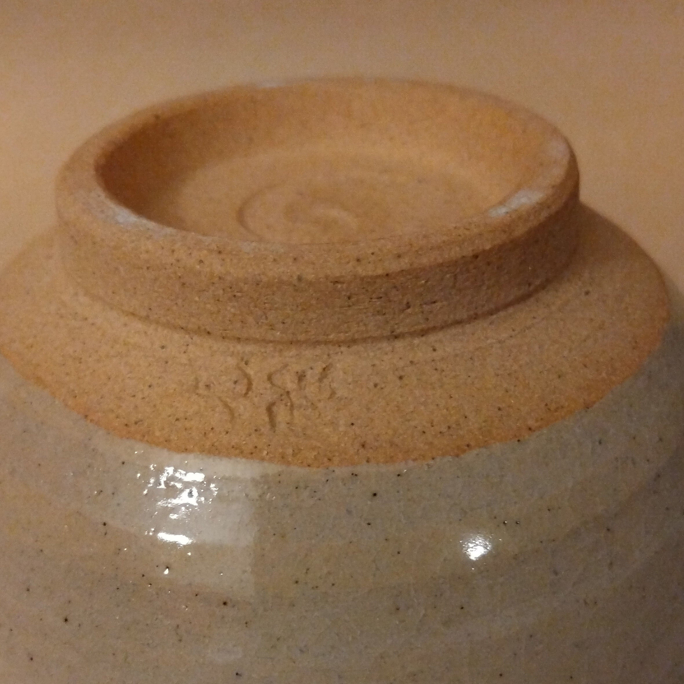 Ido-gata (well-shaped) Banko-yaki Kohiki Renshuu Chawan (Practice Tea Bowl,) Banko-ware, Japan